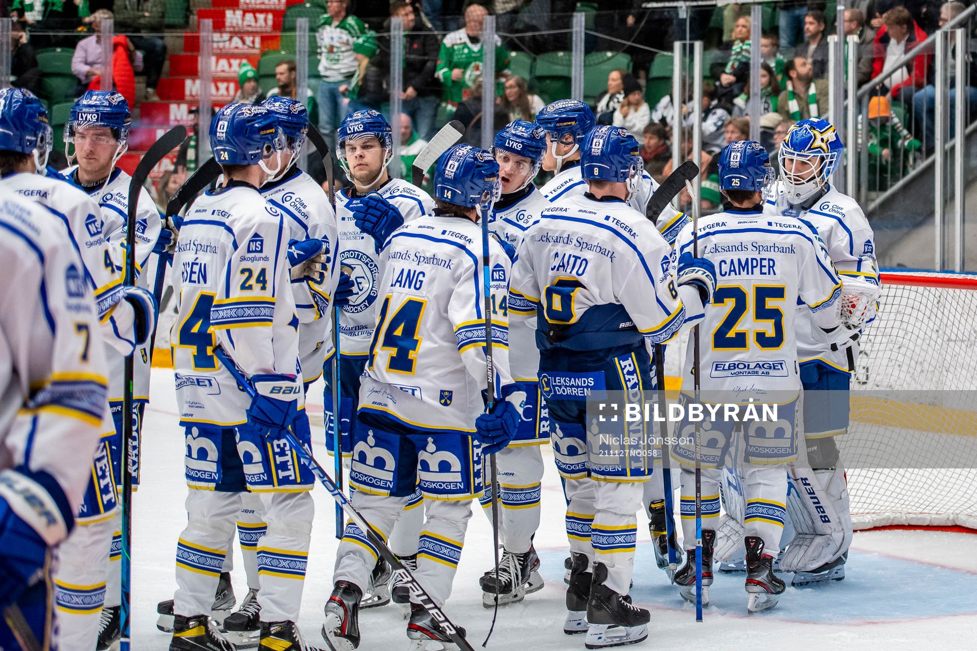 Leksands målvakt Kasimir Kaskisuo jublar