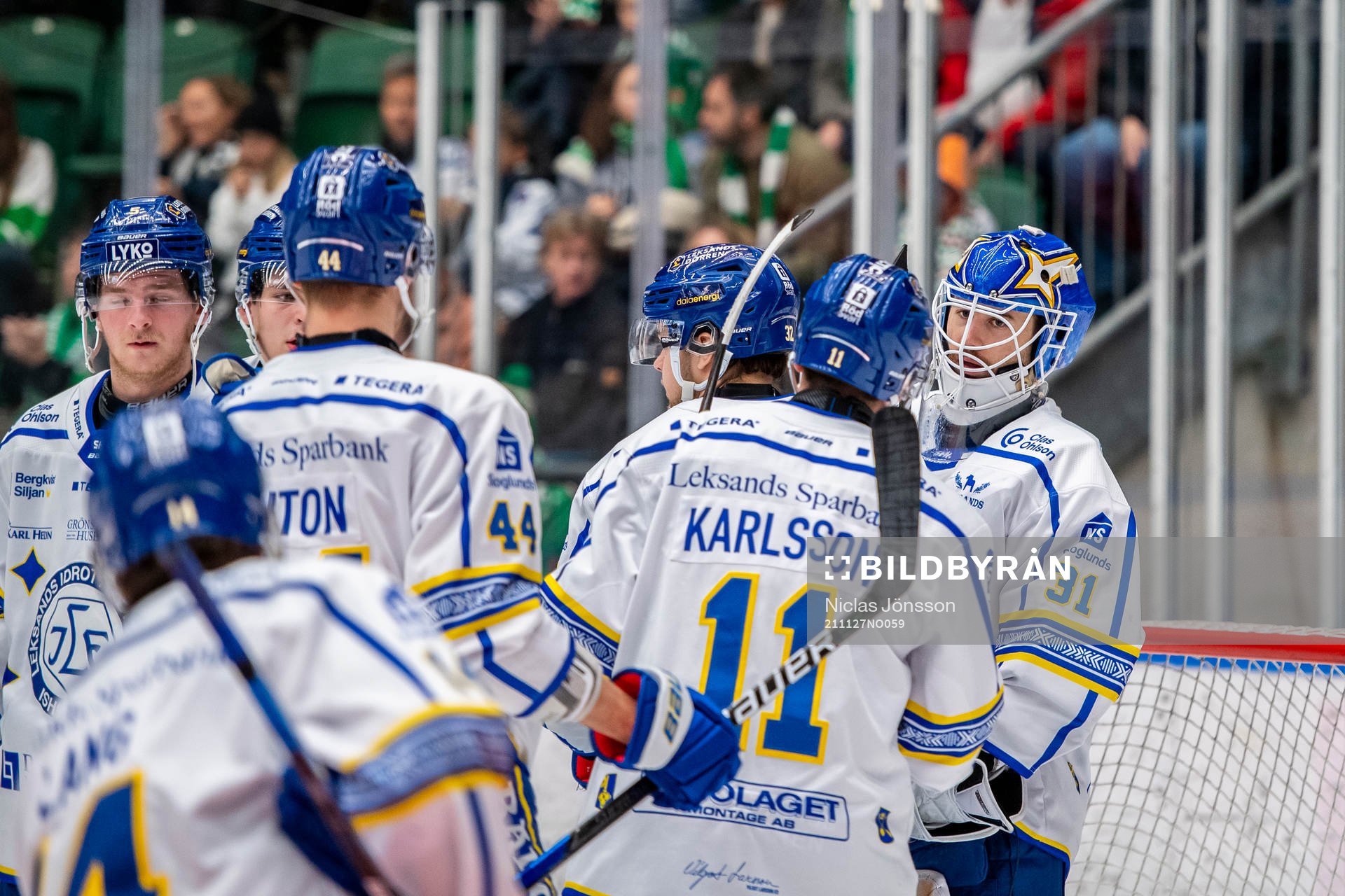 Leksands målvakt Kasimir Kaskisuo jublar