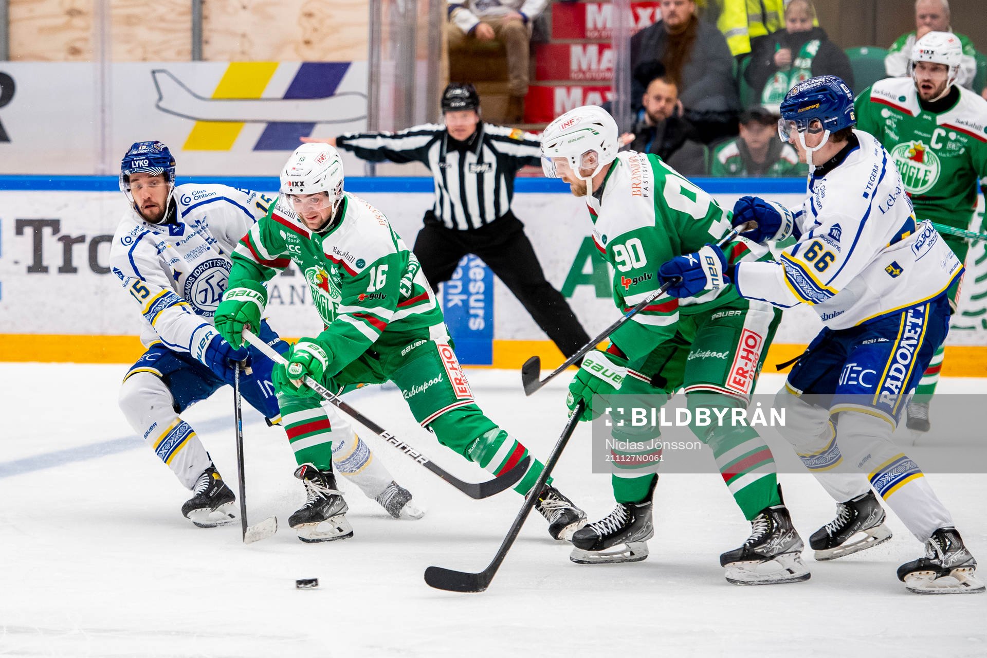 Leksands Max Veronneau och Rögles Lucas Ekeståhl Jonsson