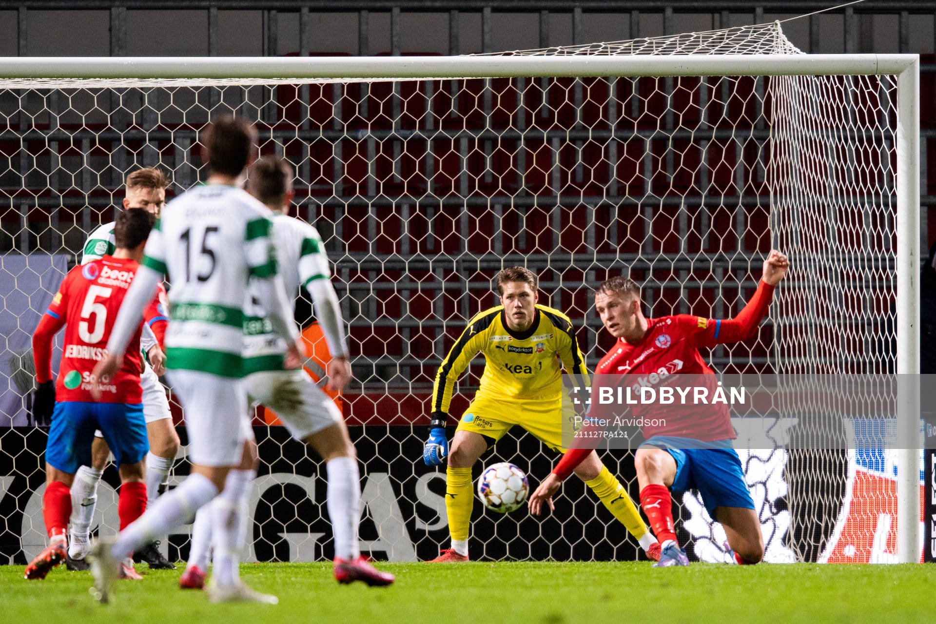 Helsingborgs målvakt Kalle Joelsson och Casper Widell