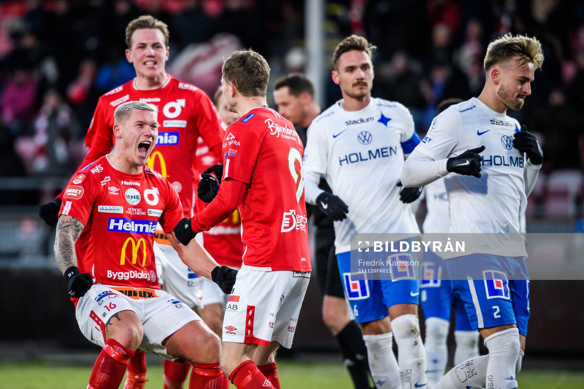 Degerfors Victor Edvardsen och Johan Bertilsson jublar