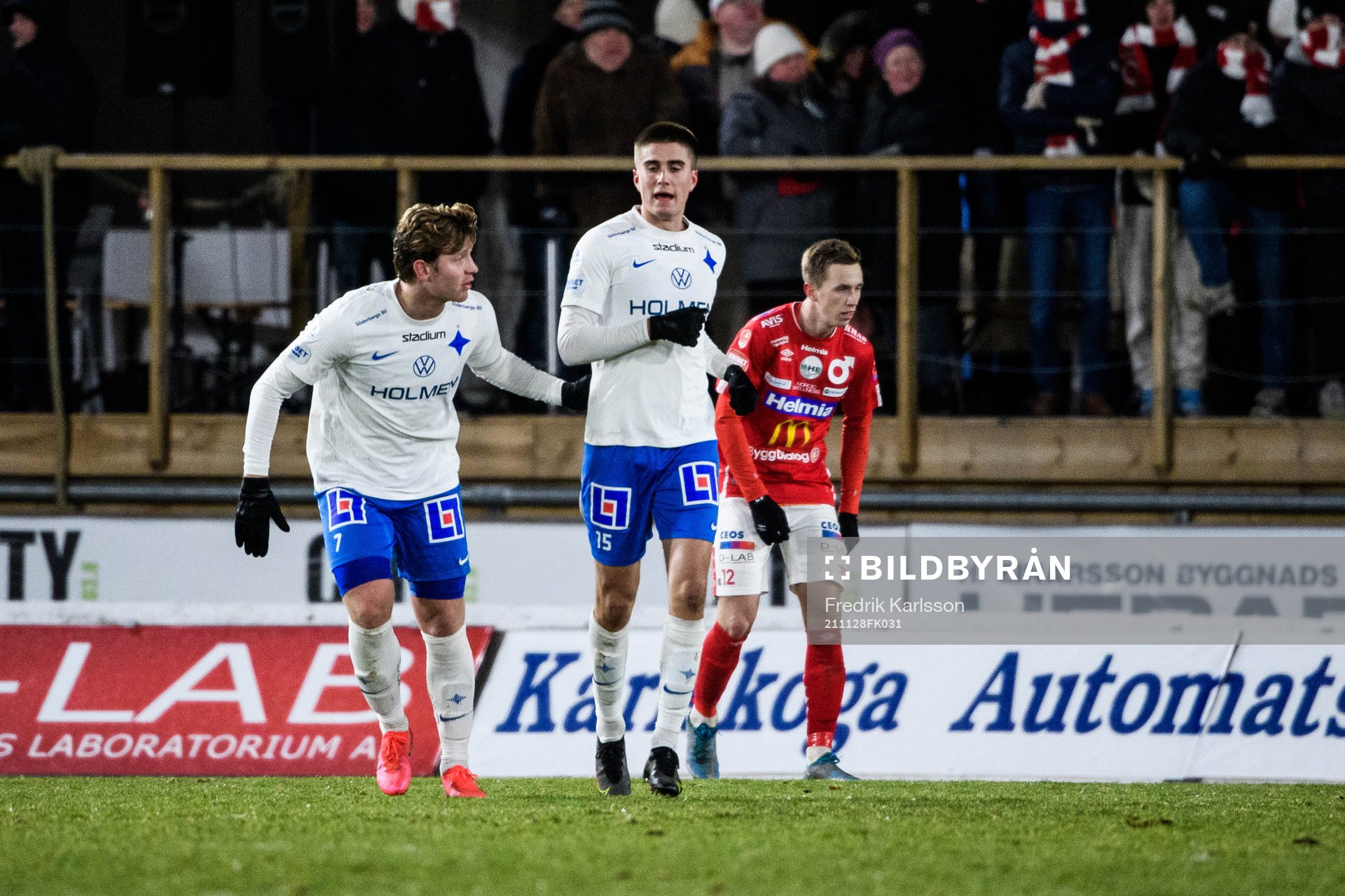 IFK Norrköpings Carl Björk jublar efter 4-1 under fotbollsmatchen i Allsvenskan mellan Degerfors och IFK Norrköping den 28 november 2021 i Degerfors.