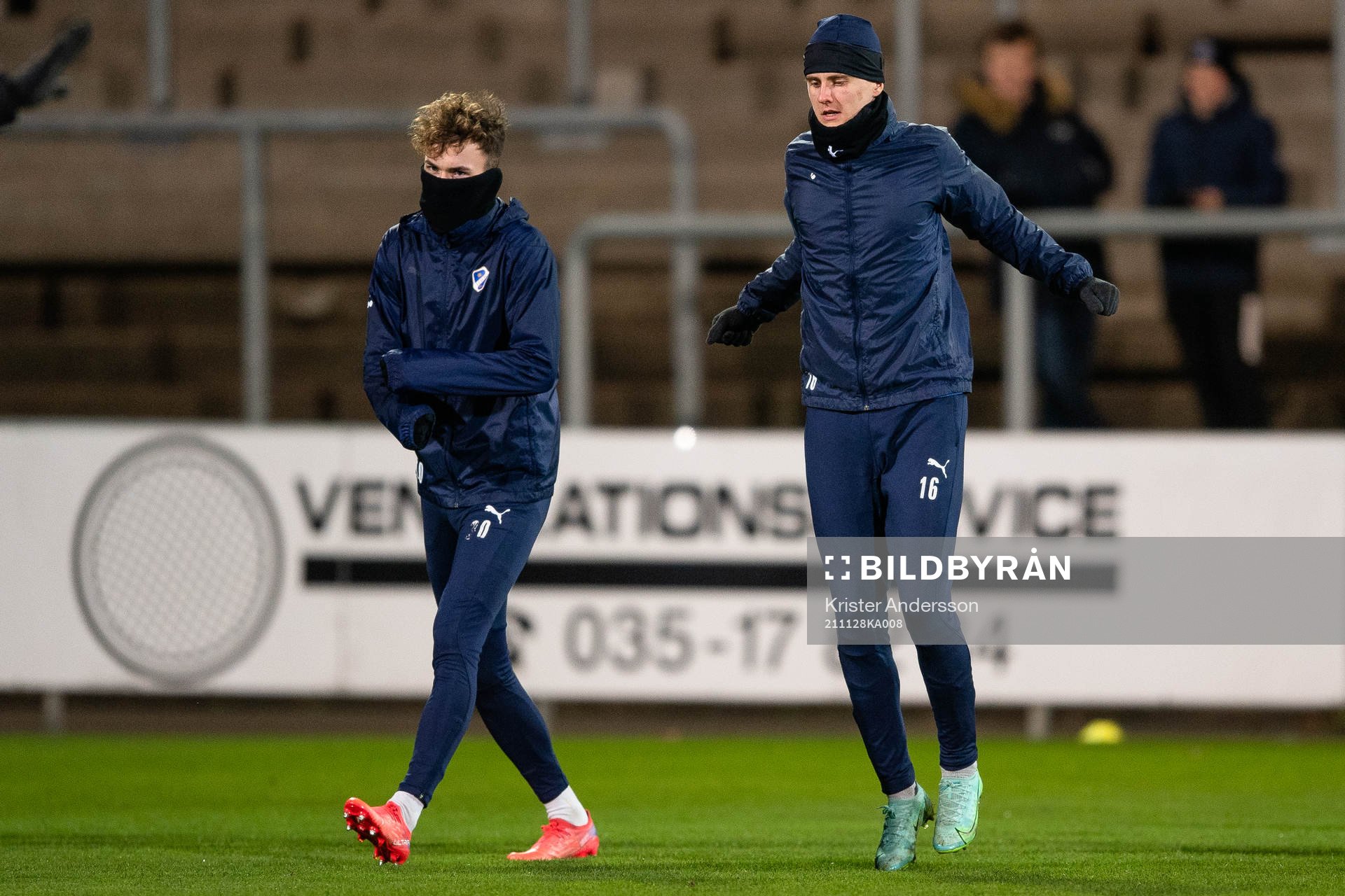 Halmstads Alexander Johansson och Erik Ahlstrand före