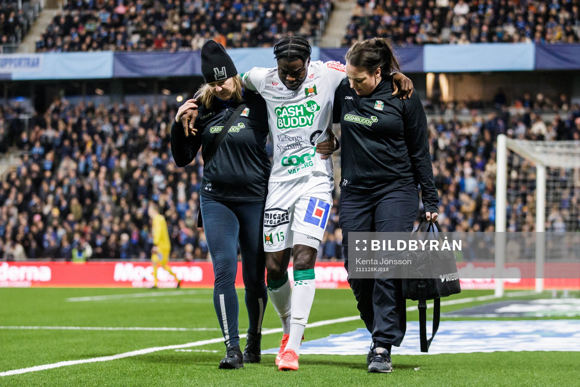 Varbergs Gideon Mensah har ont