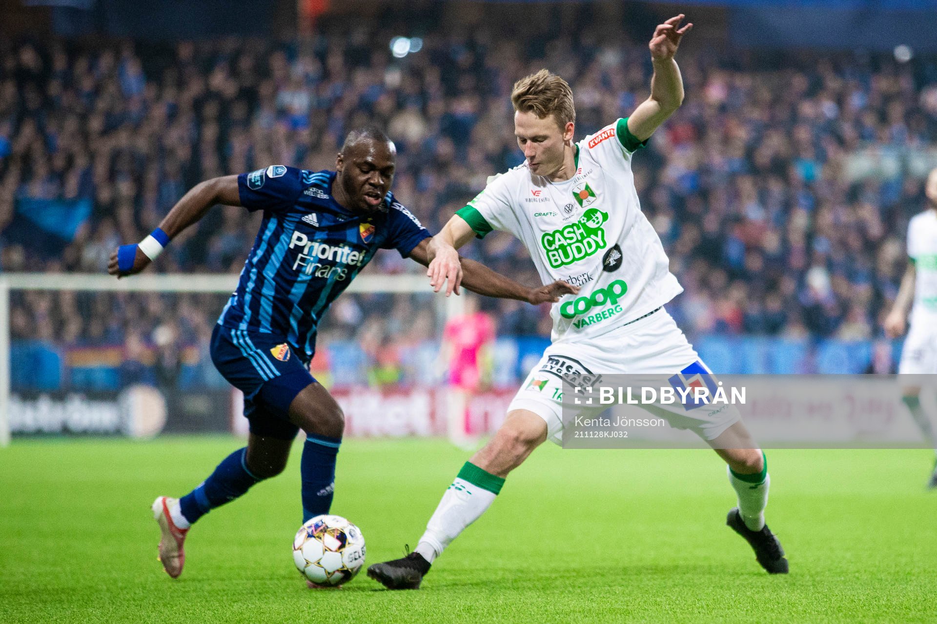 Djurgårdens Edward Chilufya och Varbergs Alexander