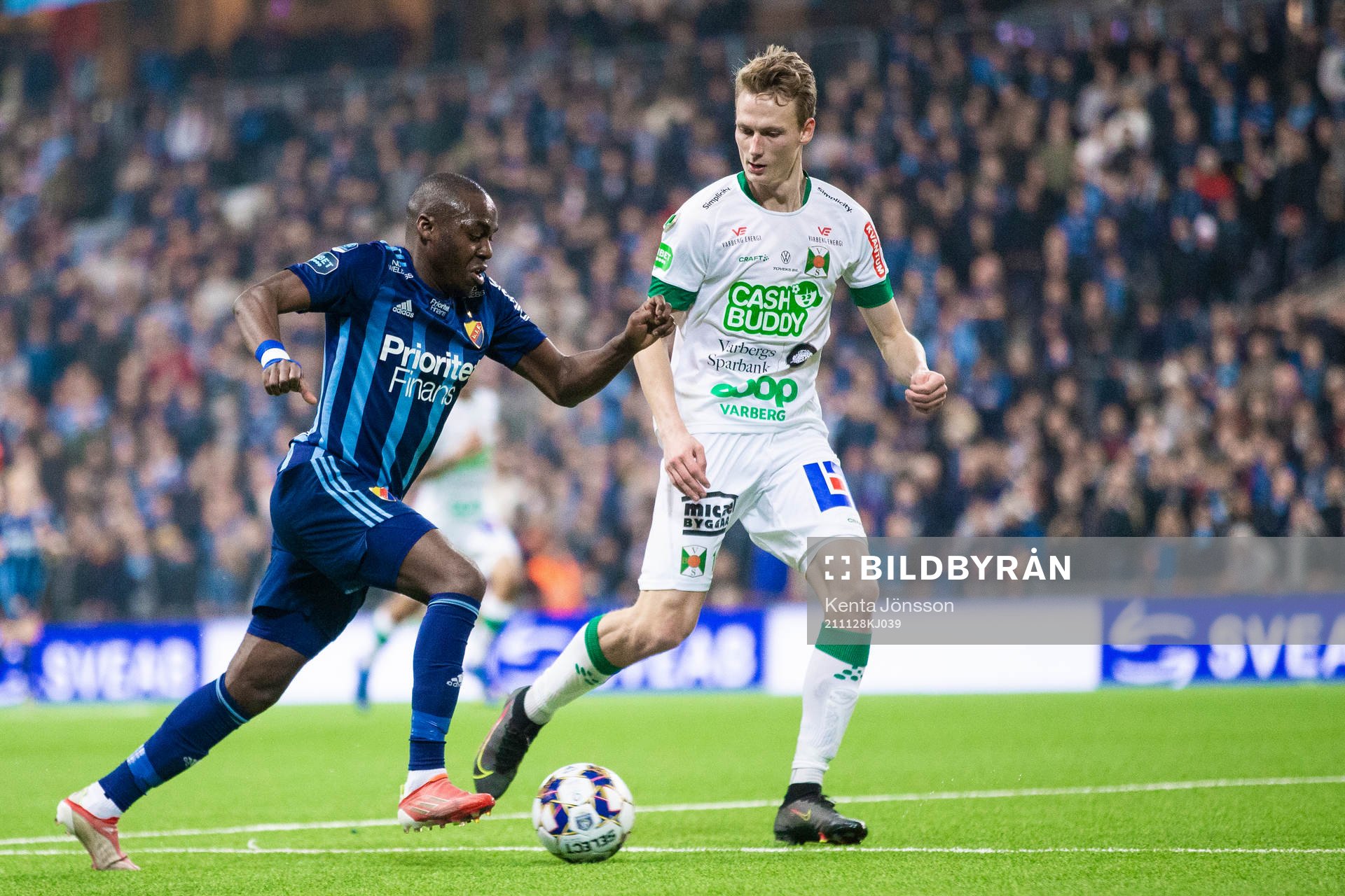 Djurgårdens Edward Chilufya och Varbergs Alexander