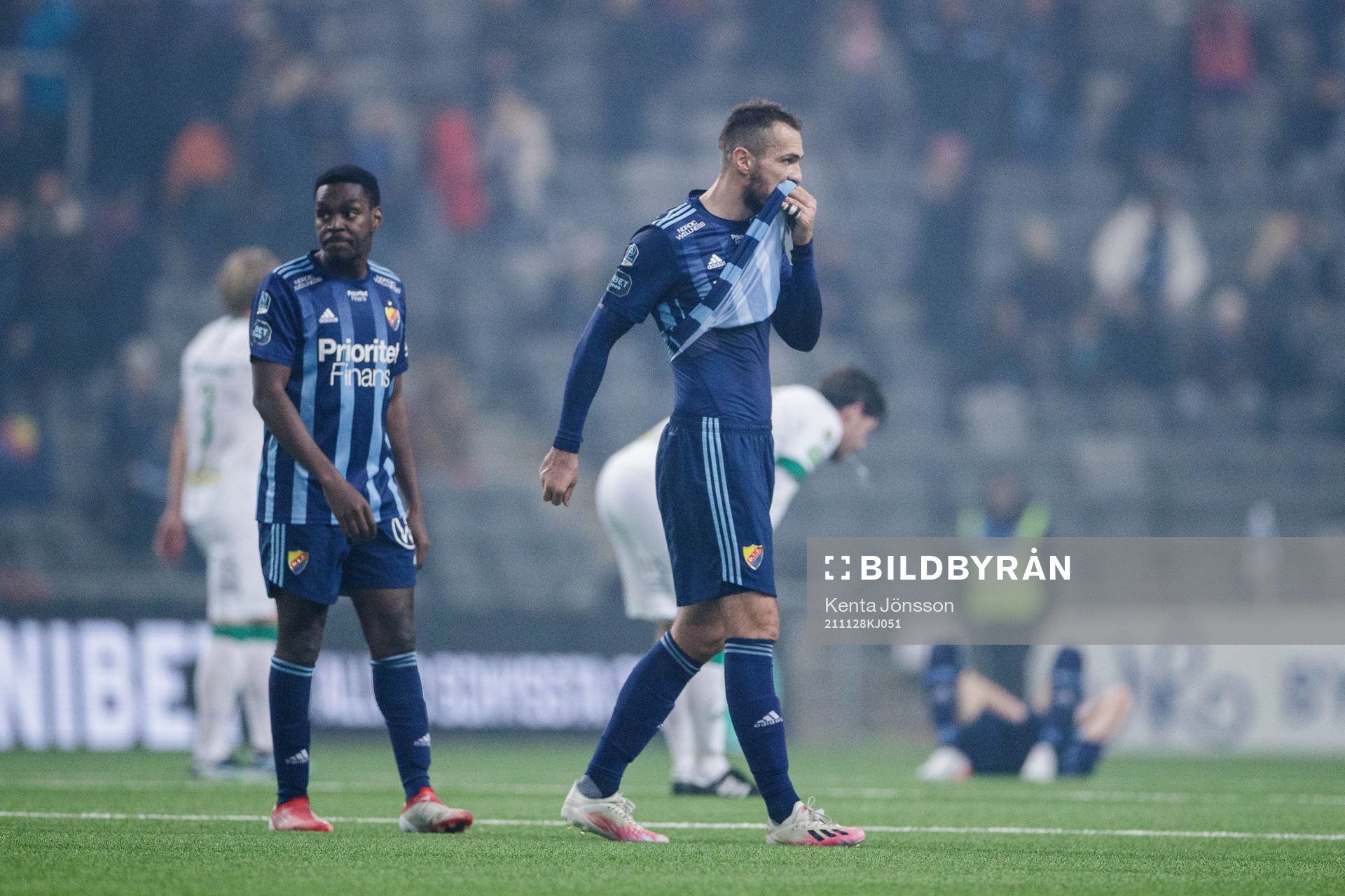 Djurgårdens Joel Asoro och Emir Kujovic deppar