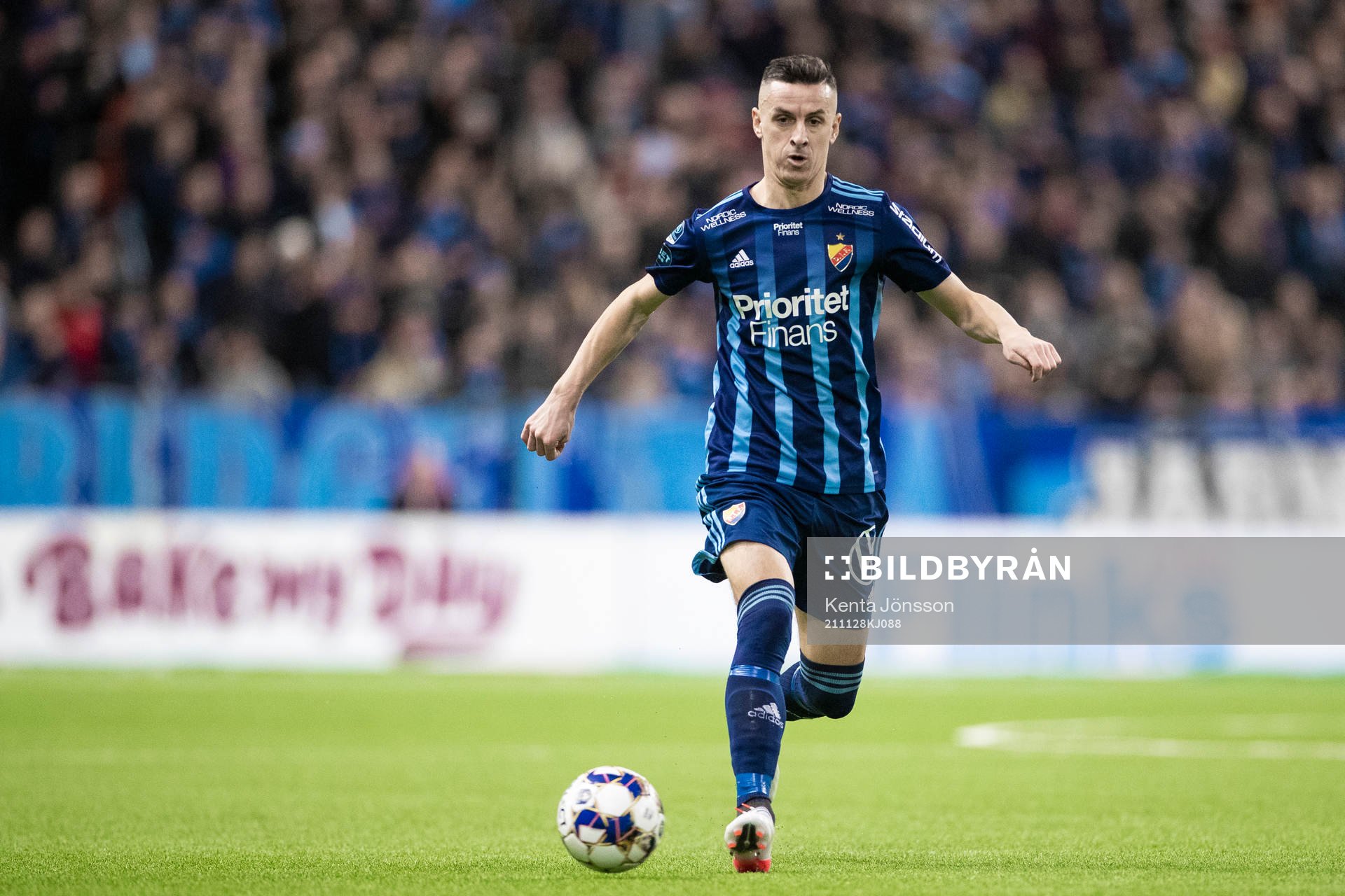 Djurgårdens Haris Radetinac  fotbollsmatchen i Allsvenskan
