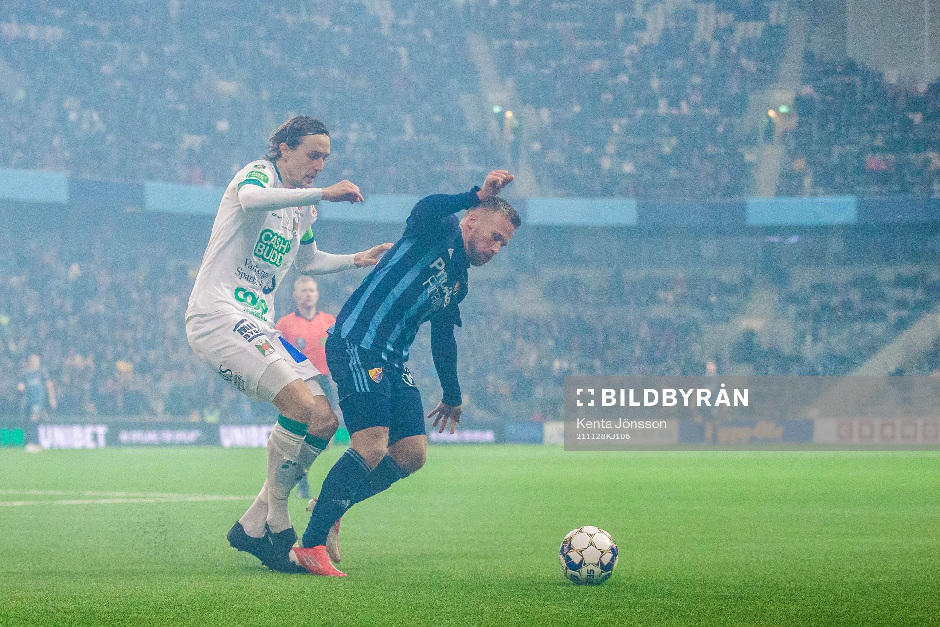 Varbergs Joakim Lindner och Djurgårdens Nicklas Bärkroth