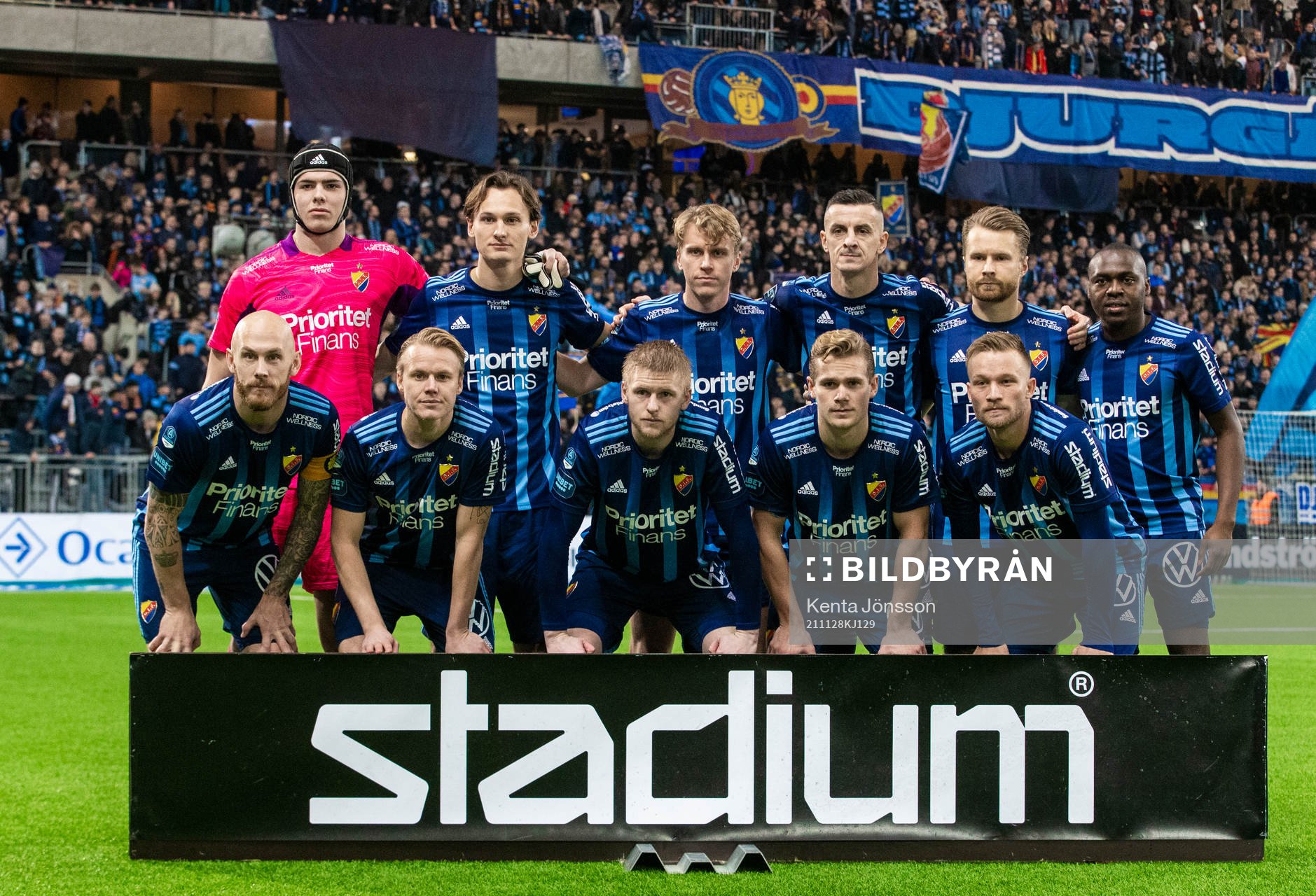 Djurgårdens startelva med målvakt Jacob Widell