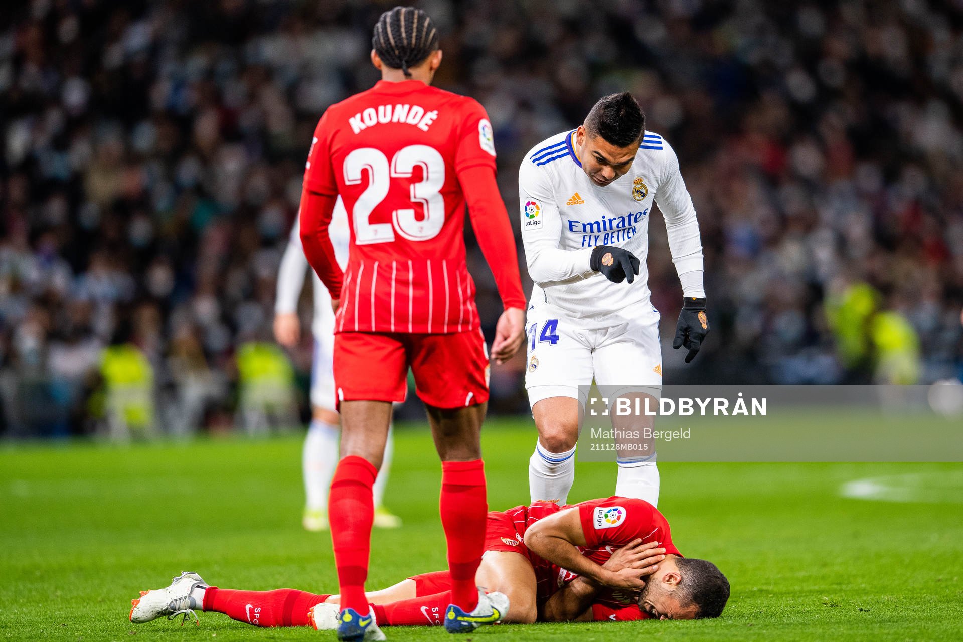 Casemiro of Real Madrid reacts