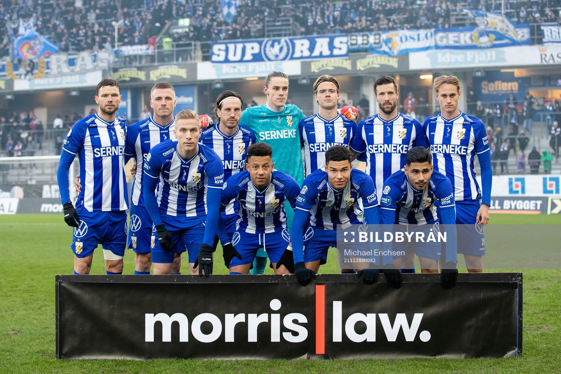 IFK Göteborgs startelva innan fotbollsmatchen i