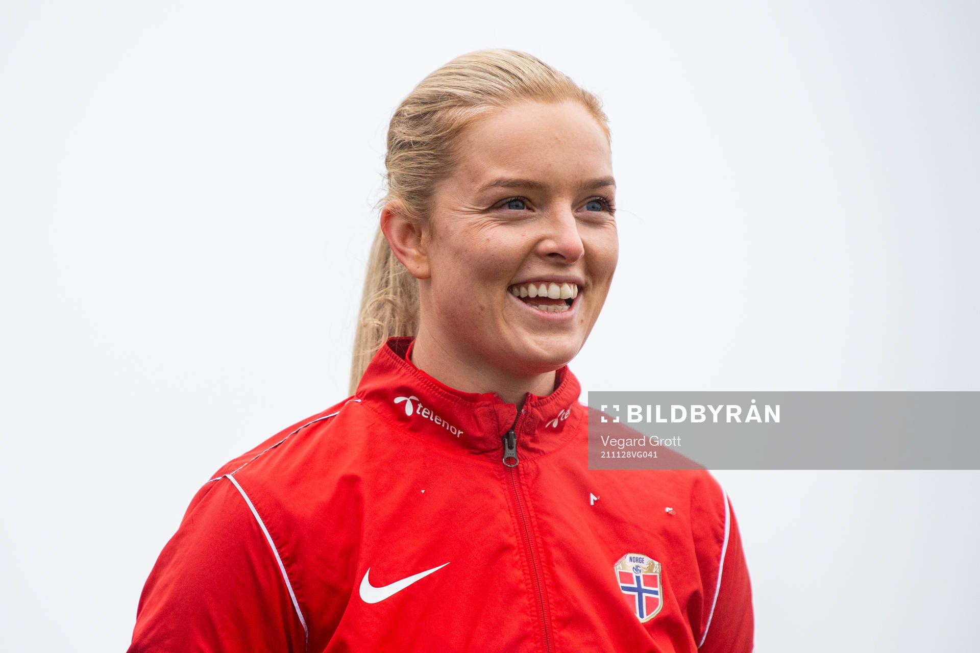 Goalkeeper Guro Pettersen of the Norwegian women's national