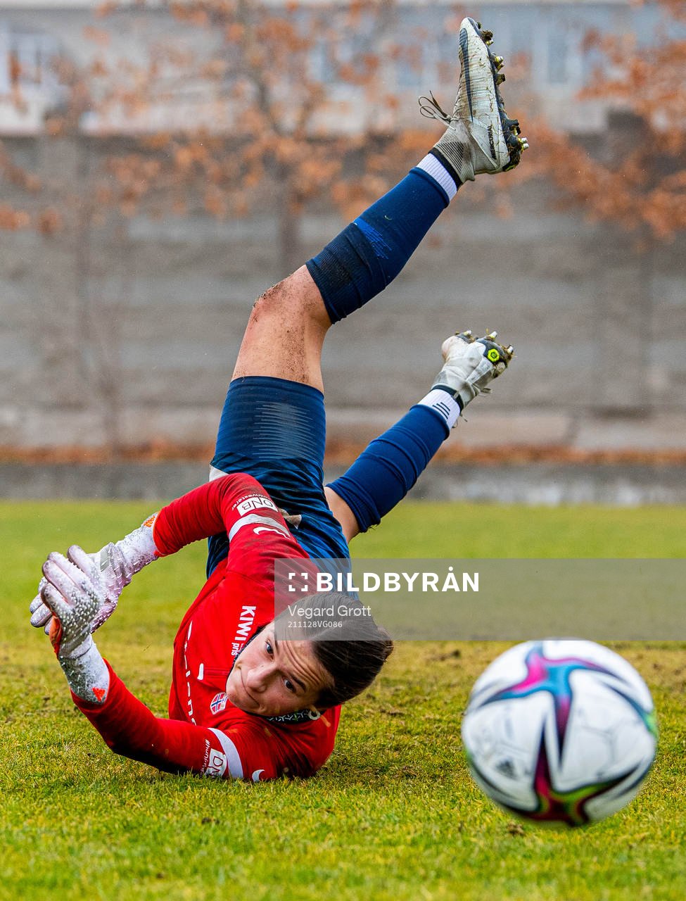 Goalkeeper Rugile Rulyte of the Norwegian women's national
