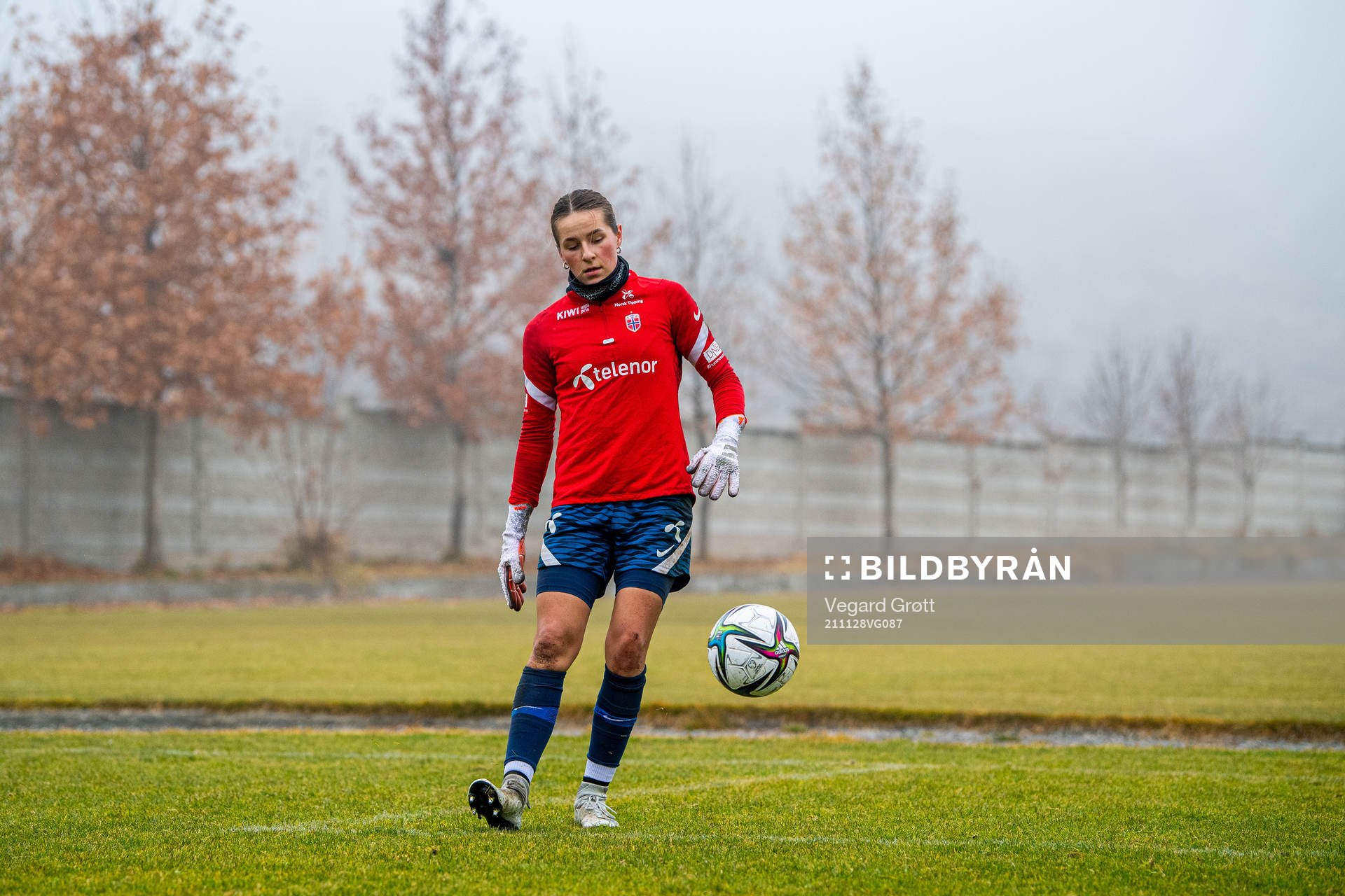 Goalkeeper Rugile Rulyte of the Norwegian women's national