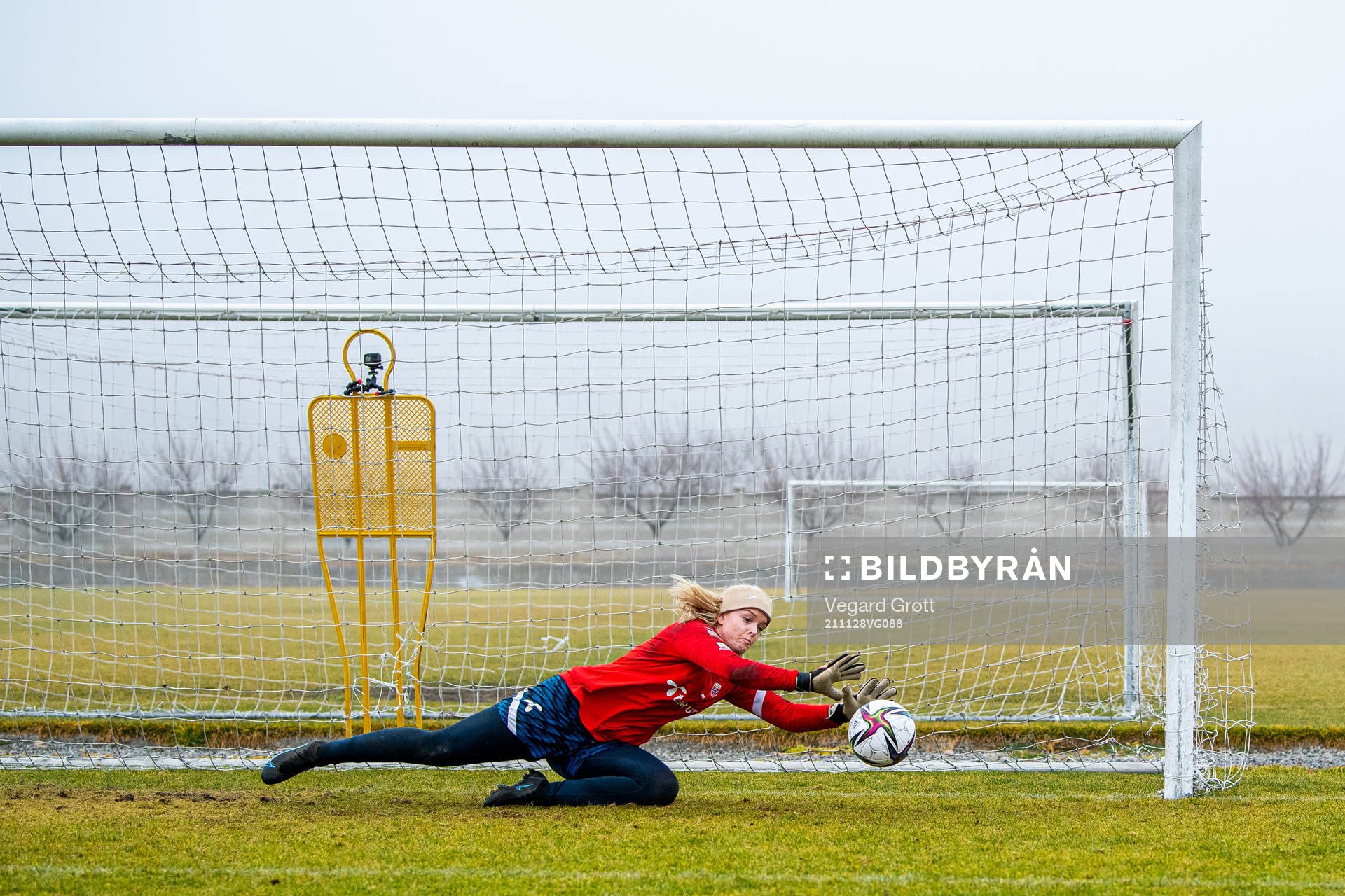 Goalkeeper Guro Pettersen of the Norwegian women's national