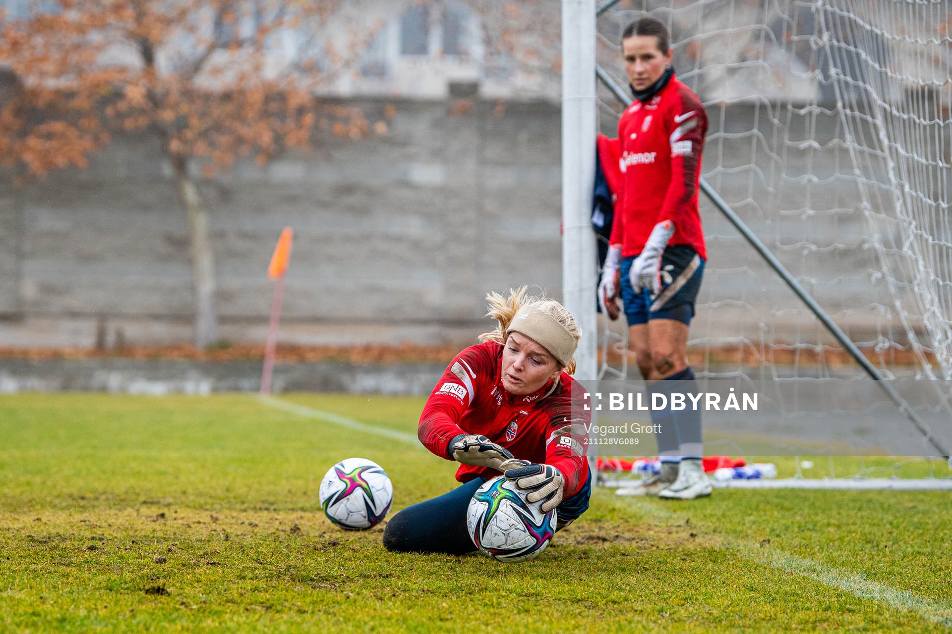 Goalkeeper Guro Pettersen of the Norwegian women's national