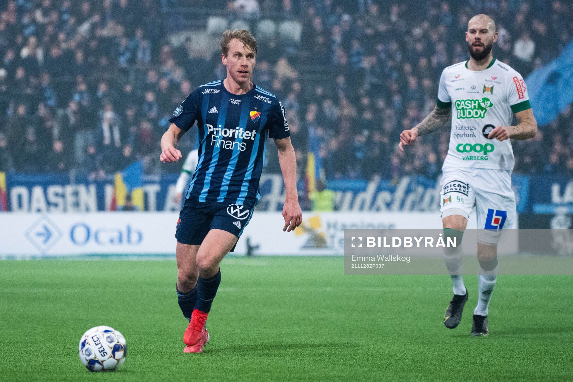 Djurgårdens Rasmus Schüller och Varbergs Robin Simovic