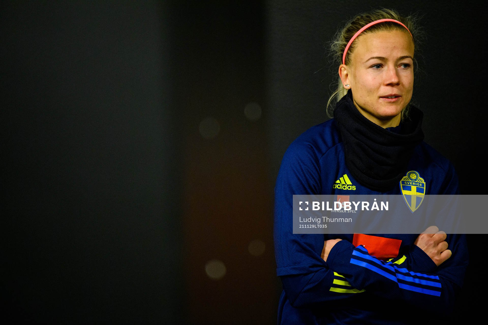 Hanna Glas of the Swedish women's national football team is