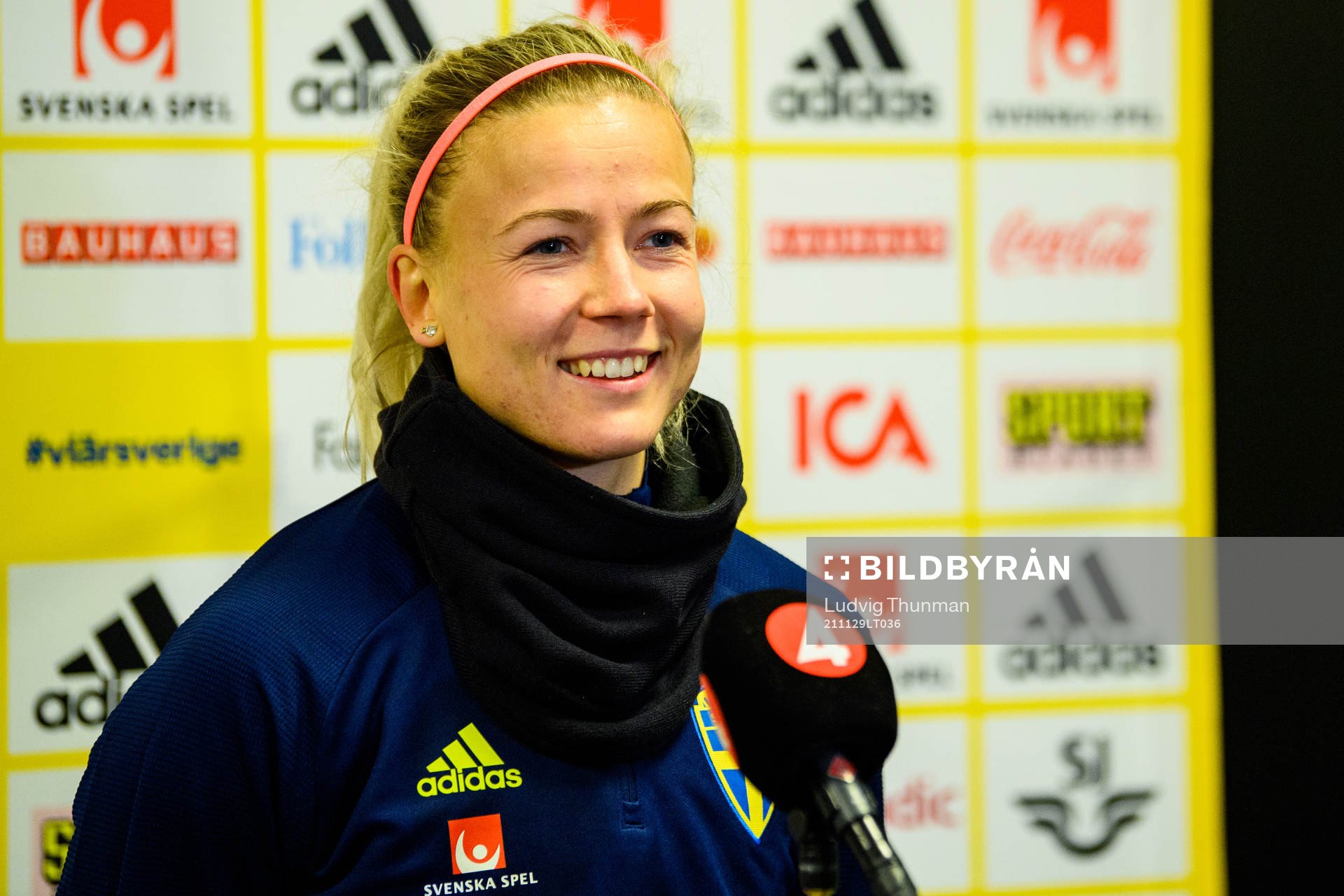 Hanna Glas of the Swedish women's national football team is