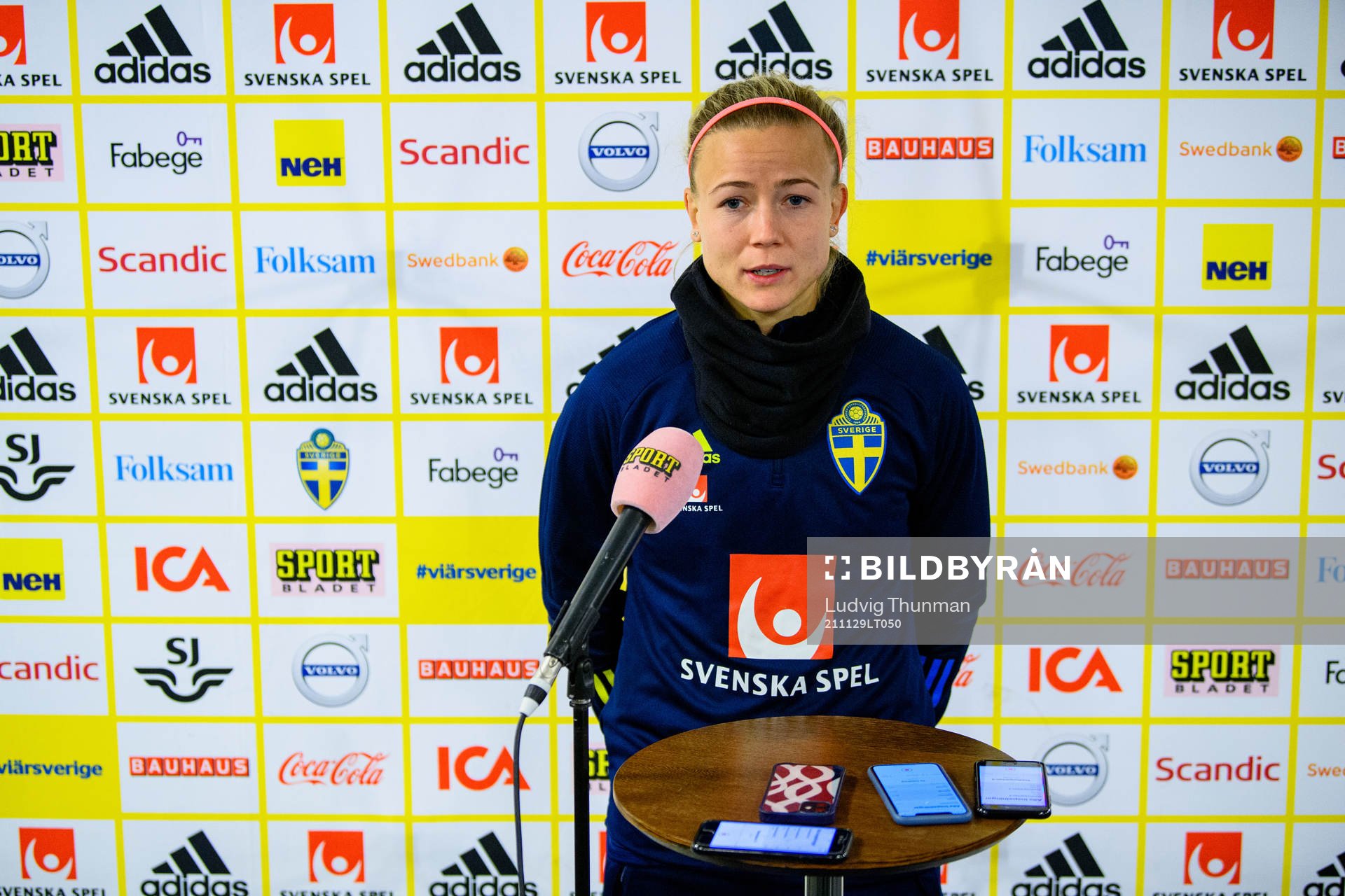 Hanna Glas of the Swedish women's national football team is