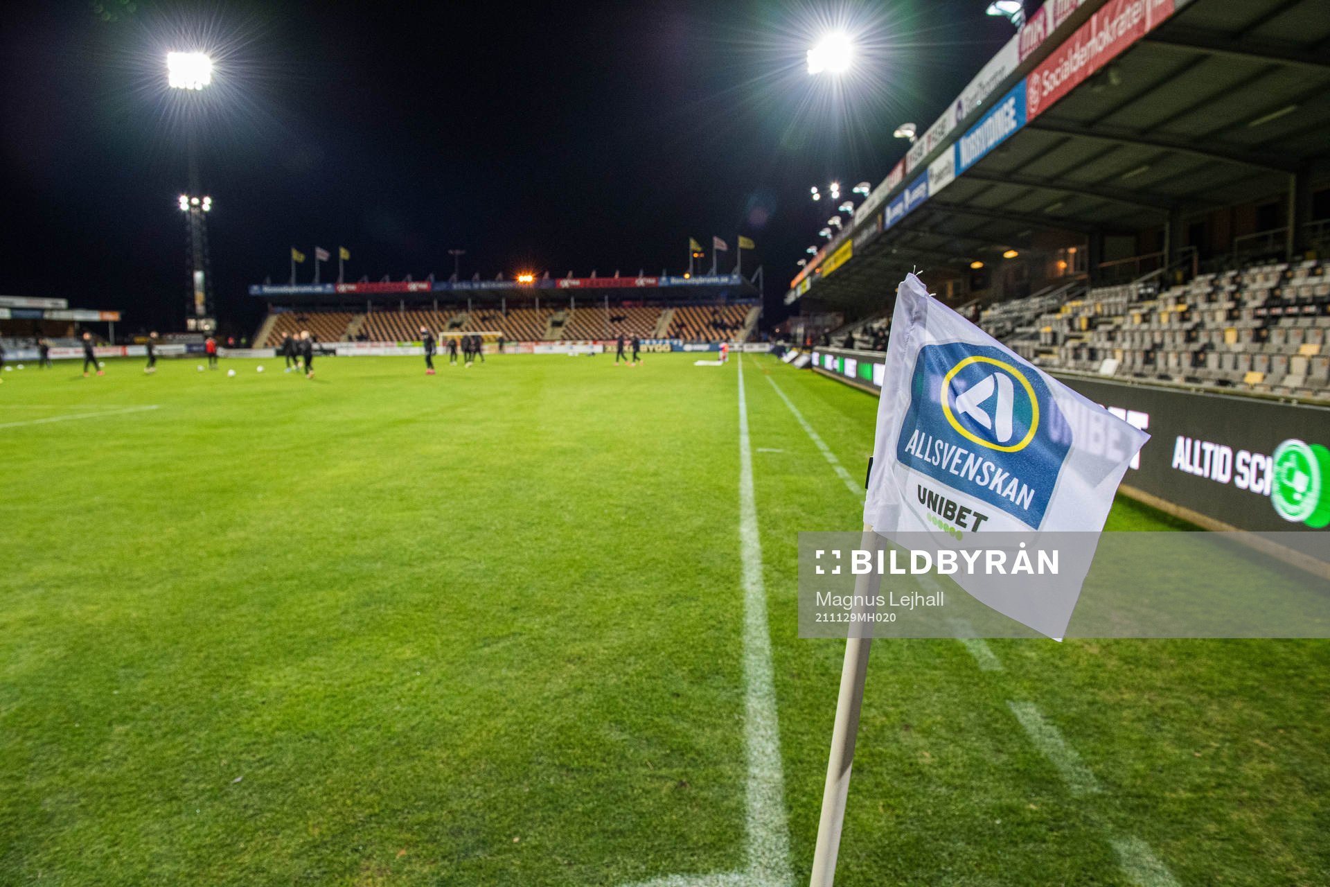 En hörnflagga med unibet logga