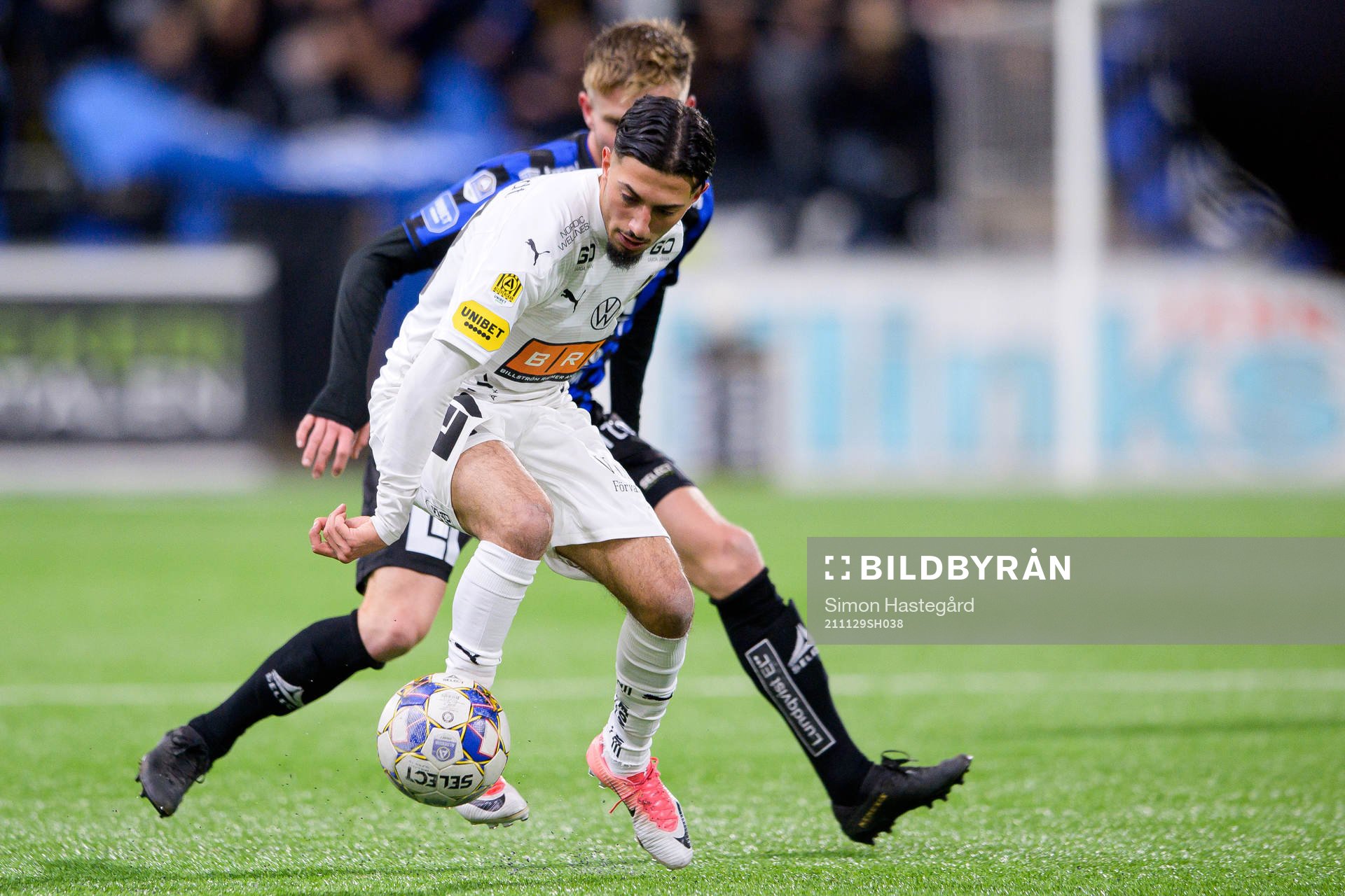 Häckens Samir Maarouf under fotbollsmatchen i Allsvenskan mellan Sirius och Häcken den 29 november 2021 i Uppsala. 