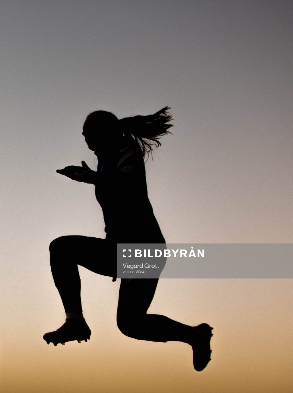 The silhouette of Vilde Bøe Risa of the Norwegian women's