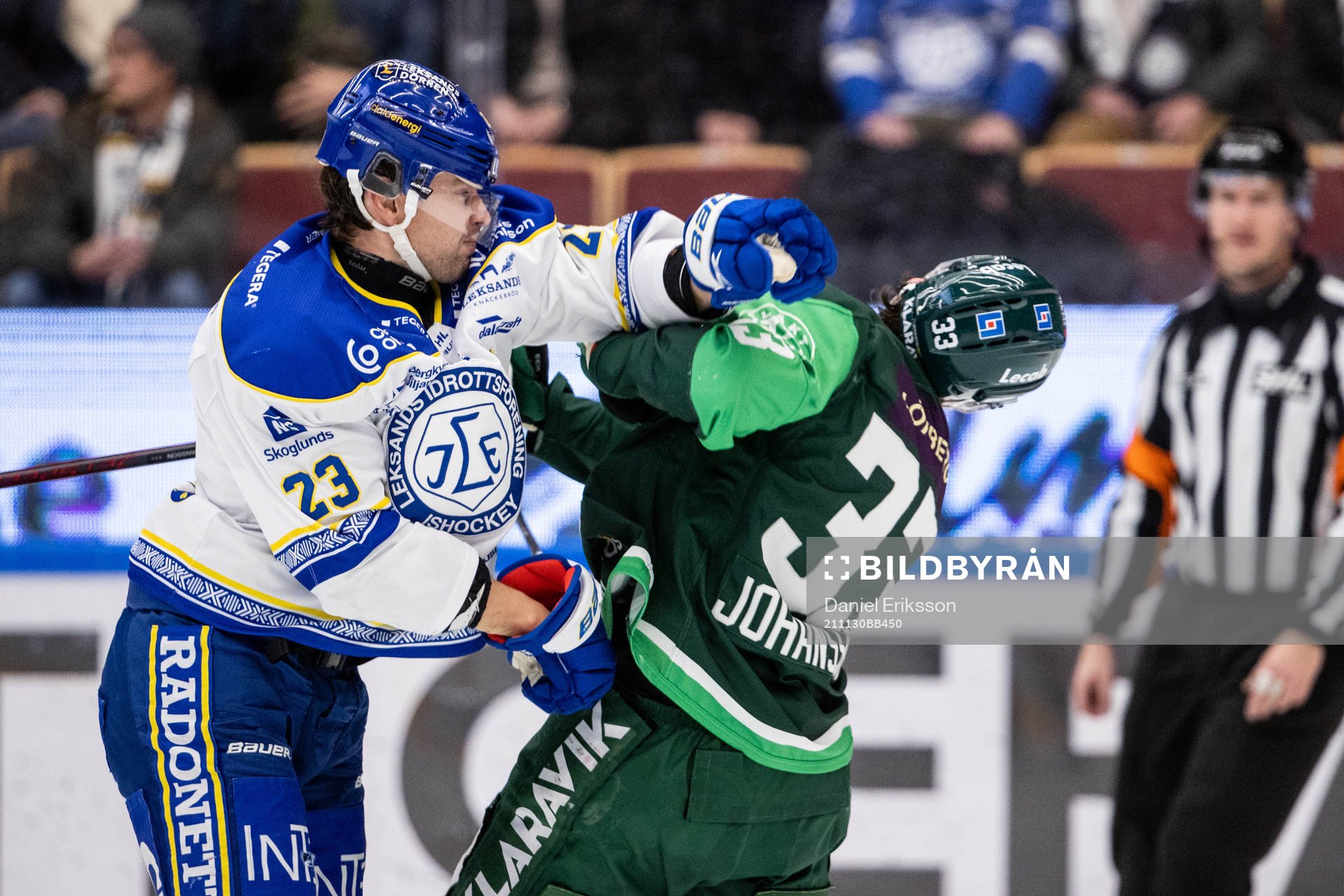 Leksands Mikael Ruohomaaoch Färjestads Albert Johansson