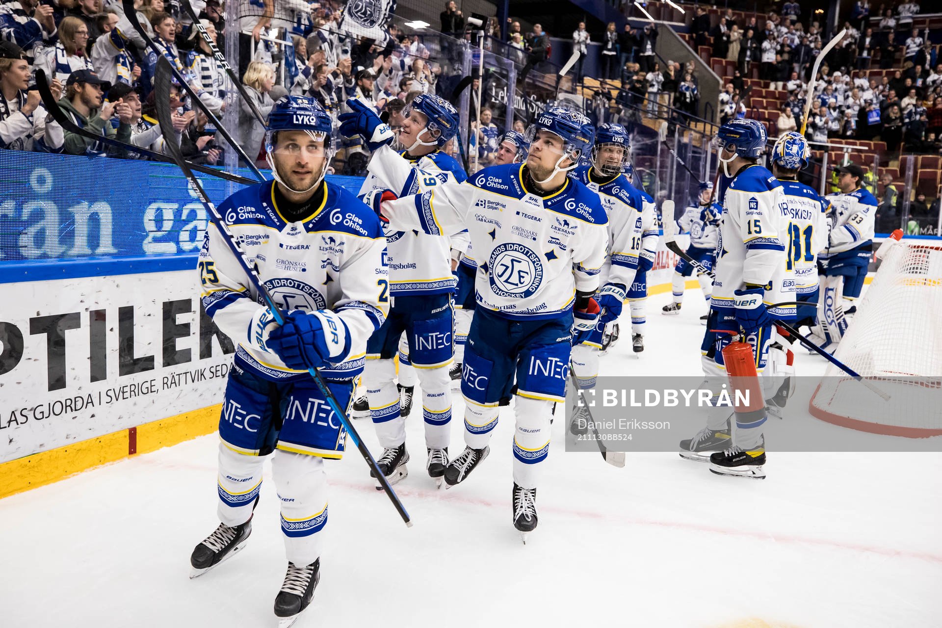 Leksands spelarna jublar