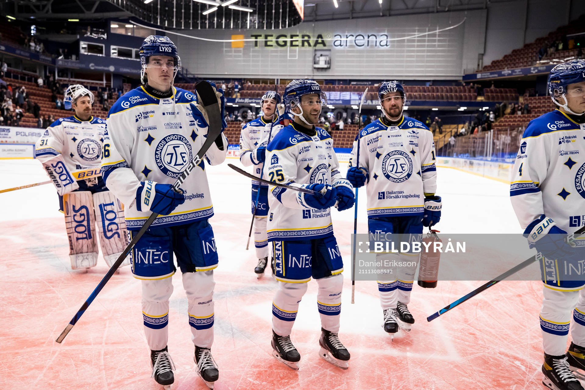 Leksands spelarna jublar