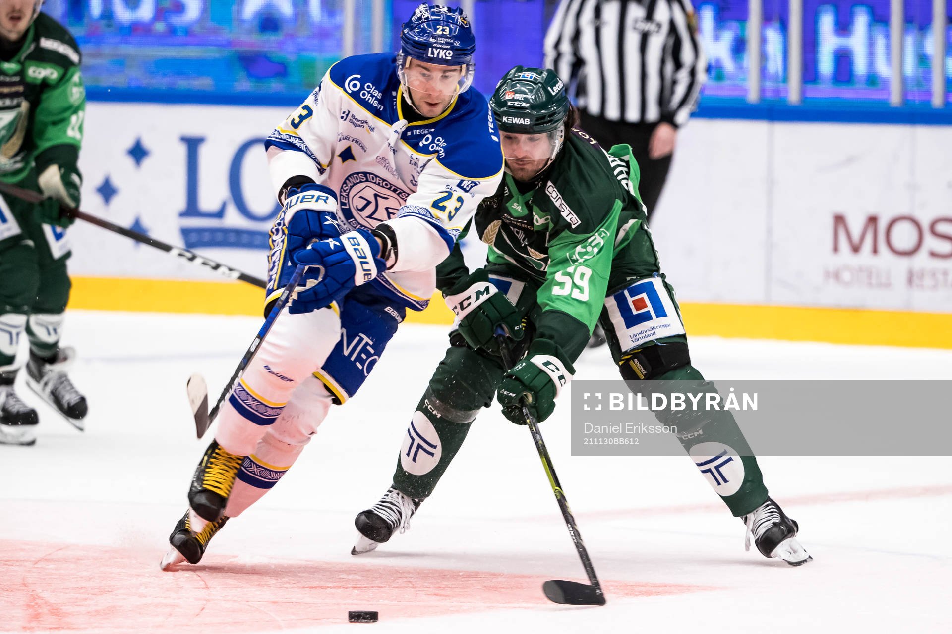 Leksands Mikael Ruohomaa och Färjestads Linus Johansson