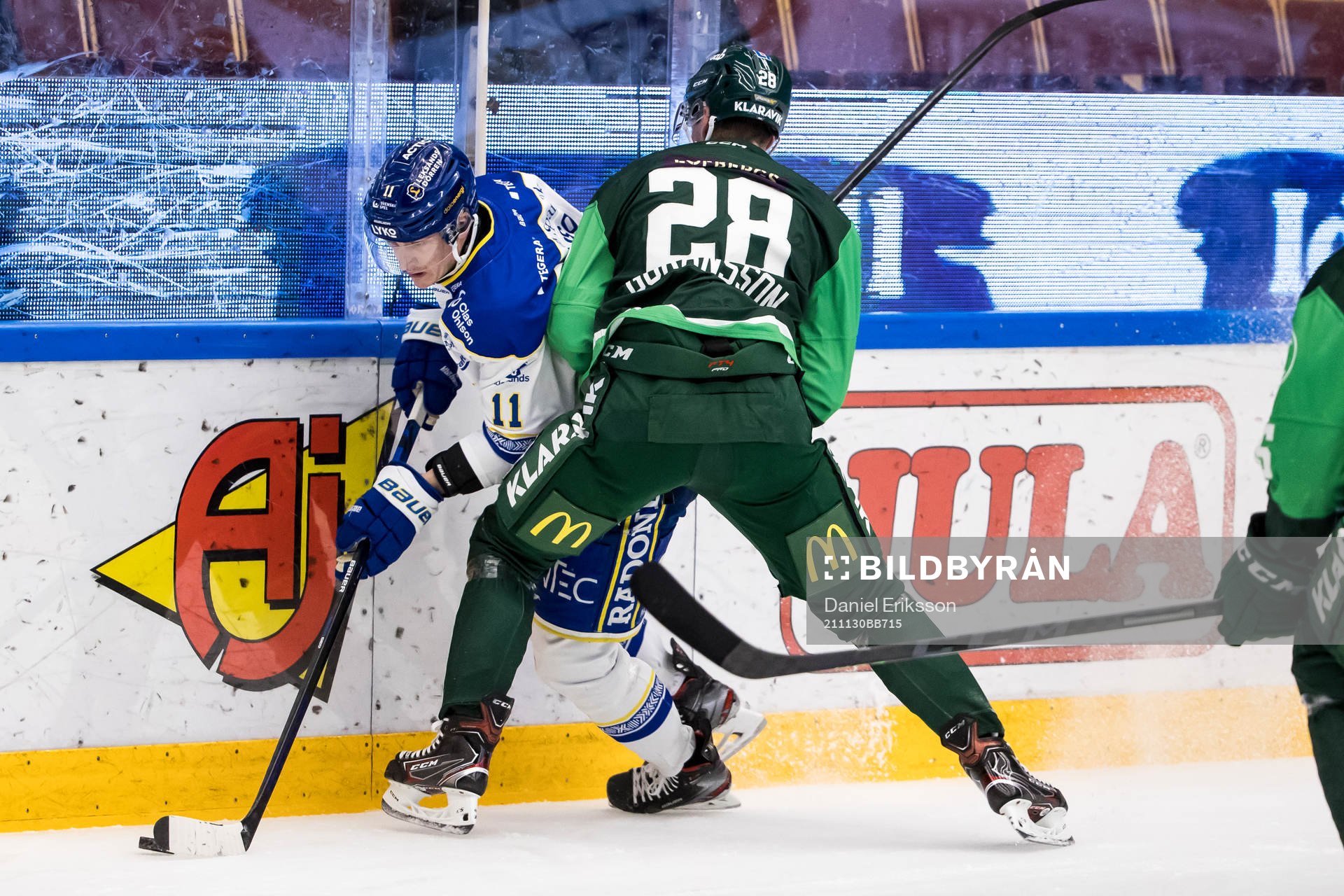 Leksands Martin Karlsson och Färjestads Mattias Göransson