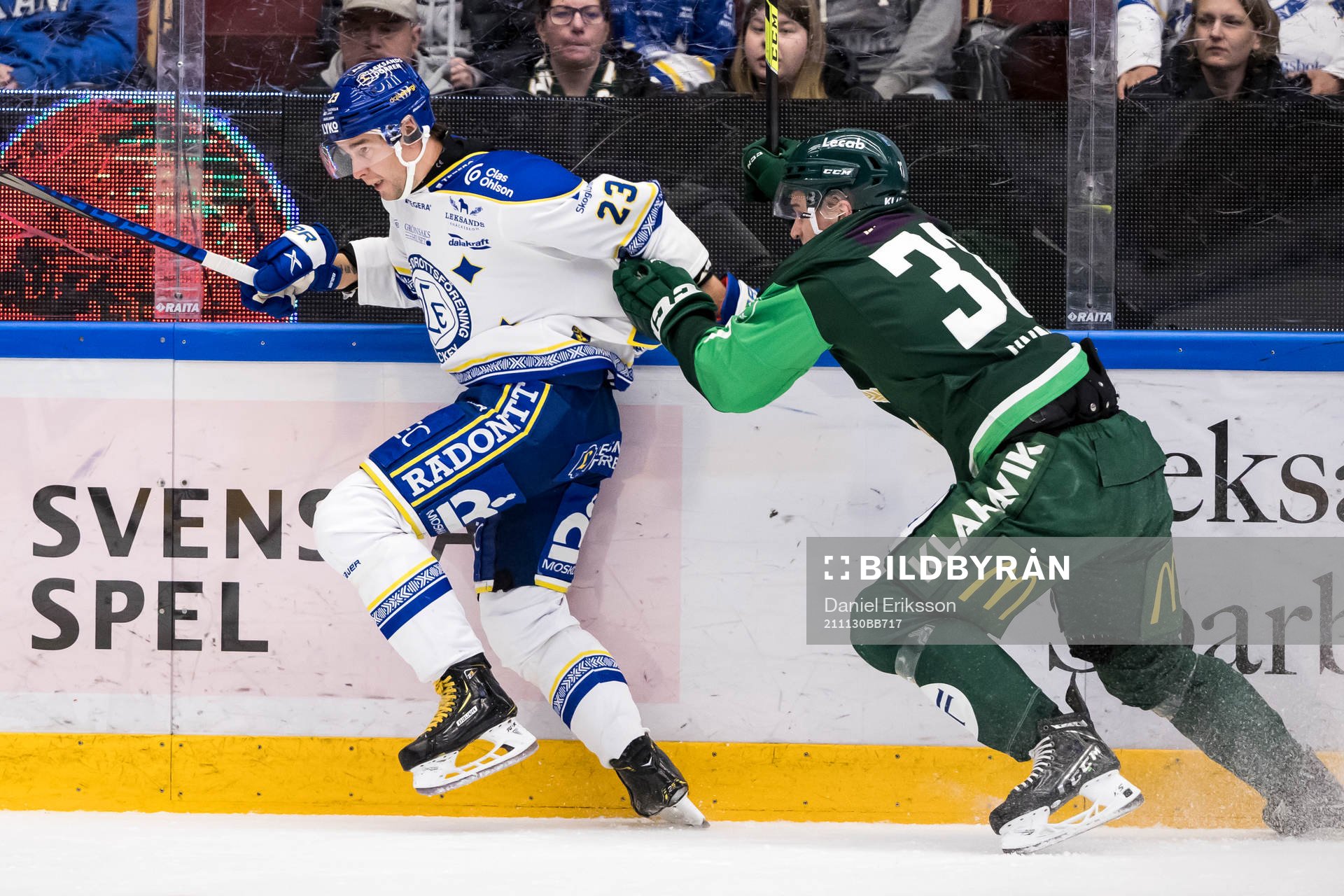 Leksands Mikael Ruohomaa och Färjestads Albert Johansson