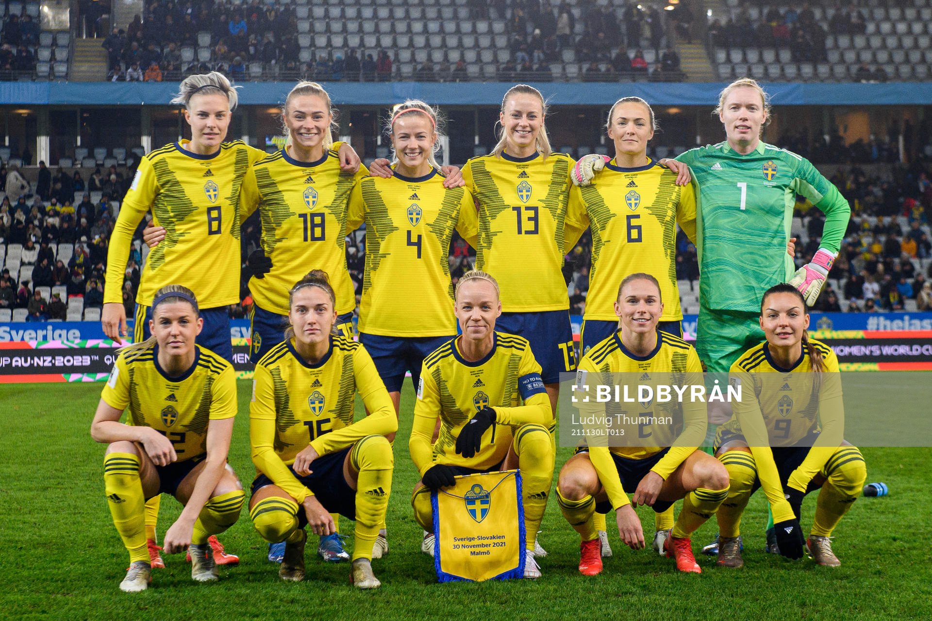 Players of Sweden pose for a team photo