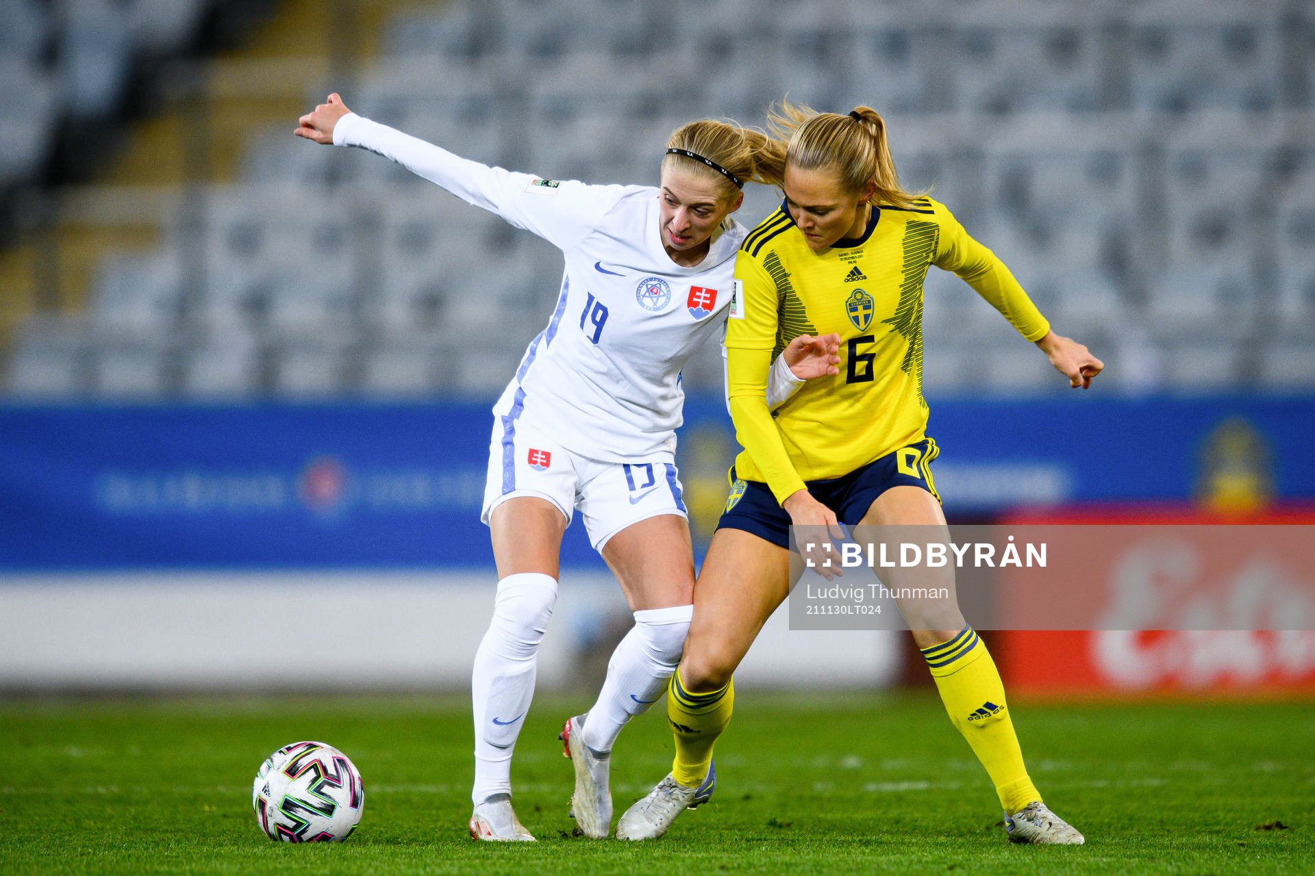 Ľudmila Matavkova of Slovakia and Magdalena Eriksson of