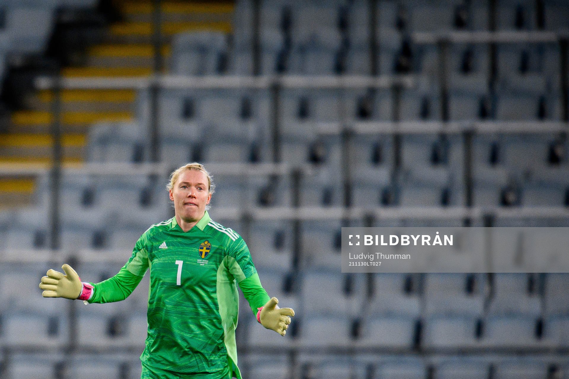 Goalkeeper Hedvig Lindahl of Sweden