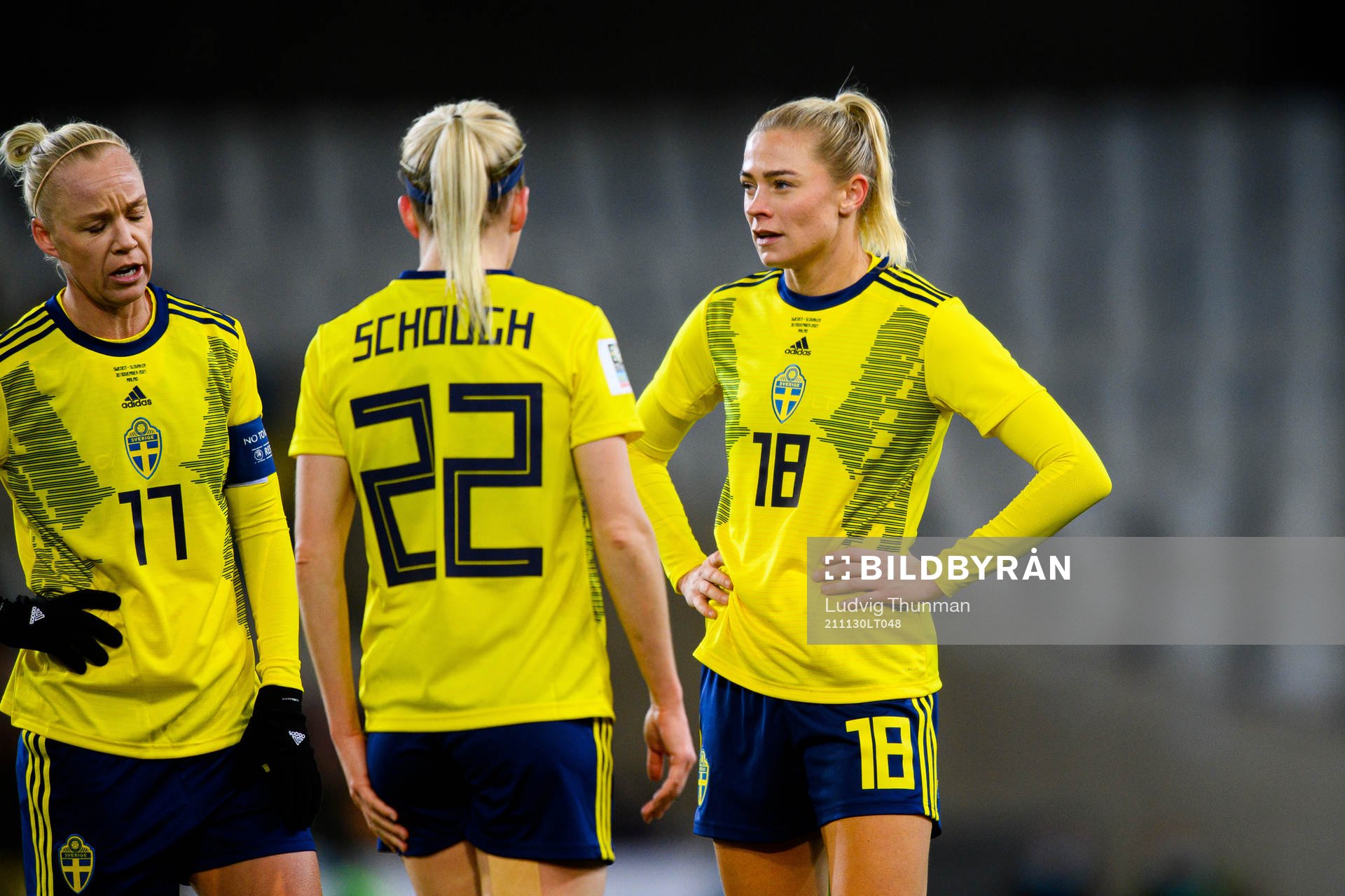 Caroline Seger , Olivia Schough and Fridolina Rolfö of