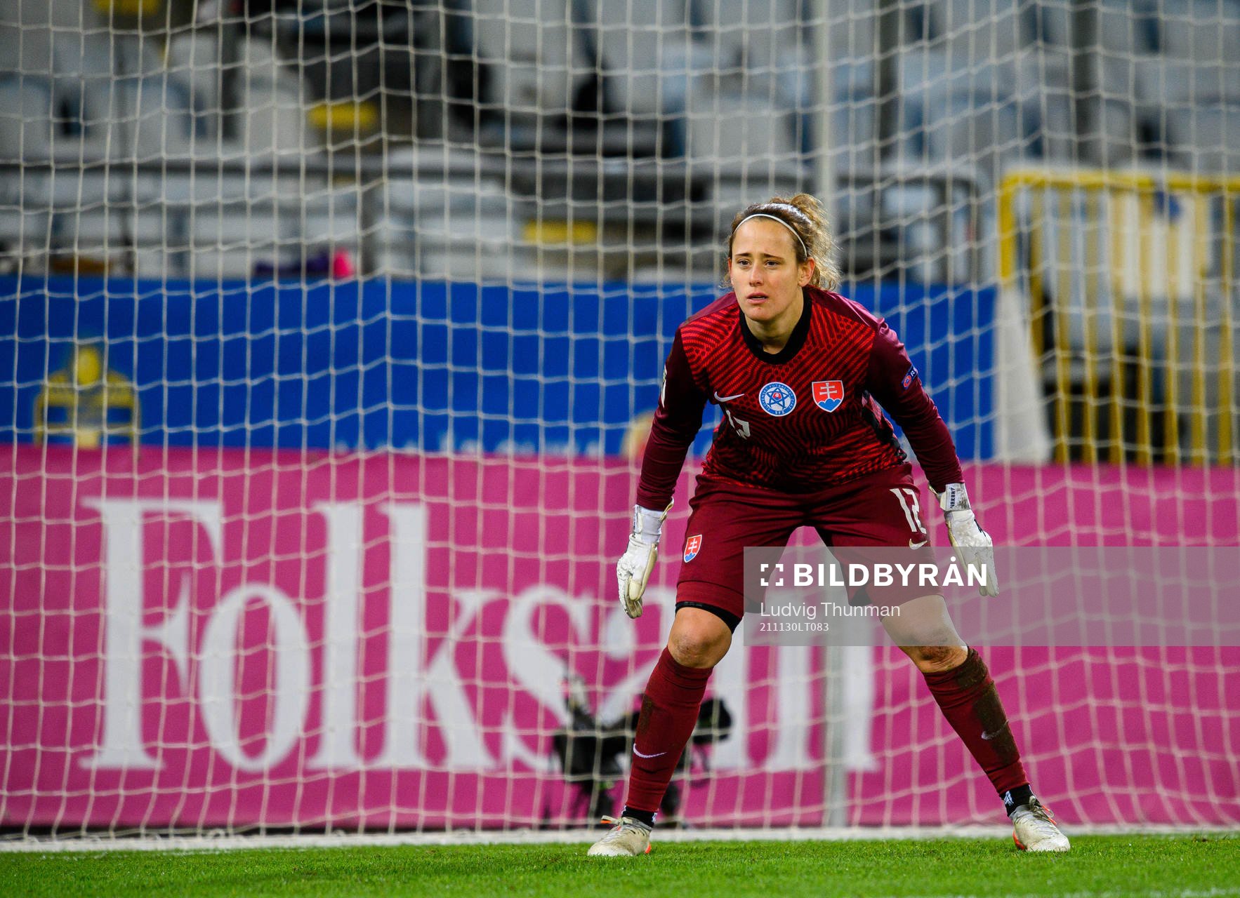 Goalkeeper Maria Korenciova of Slovakia