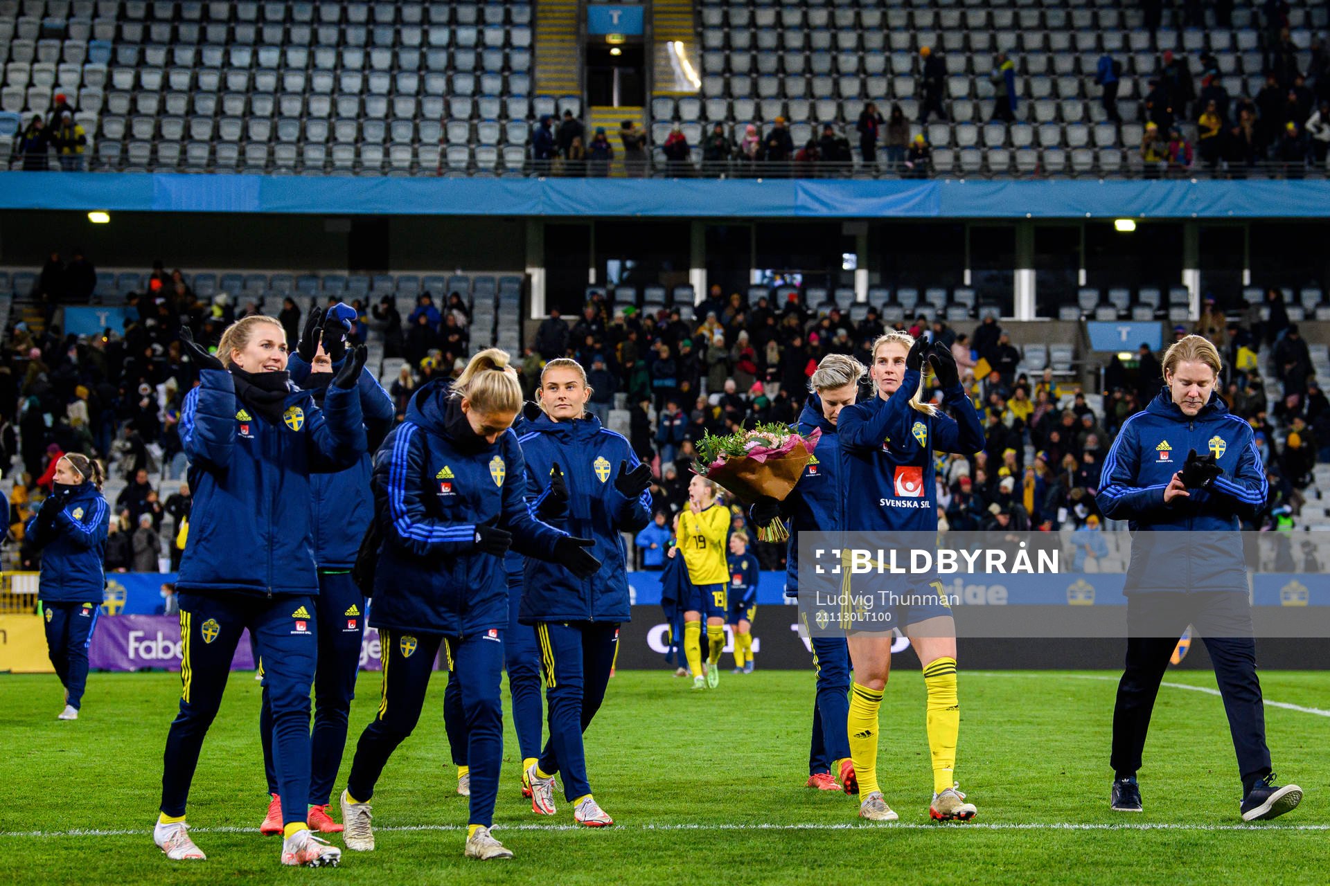Players of Sweden celebrate