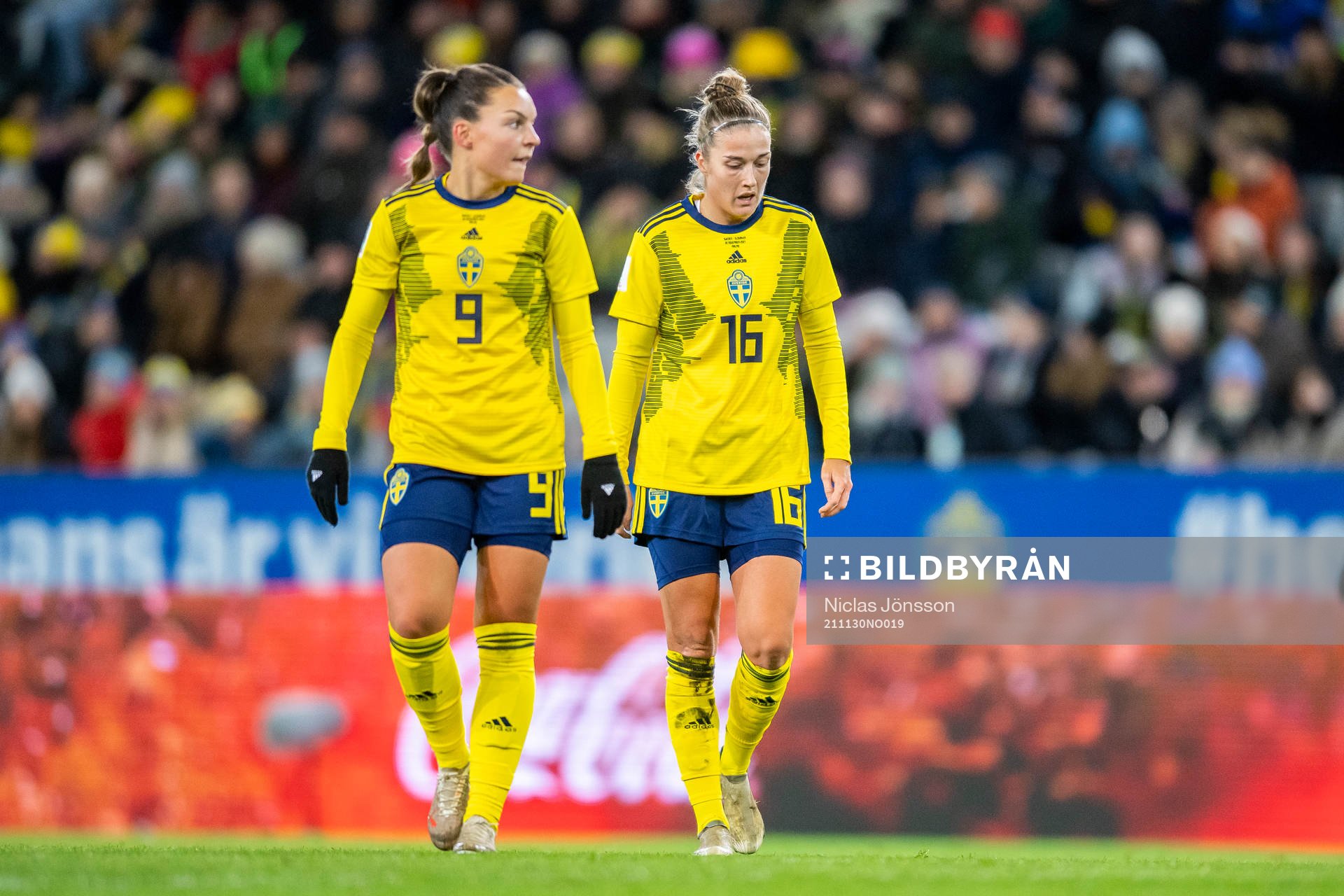 Filippa Angeldahl of Sweden looks dejected