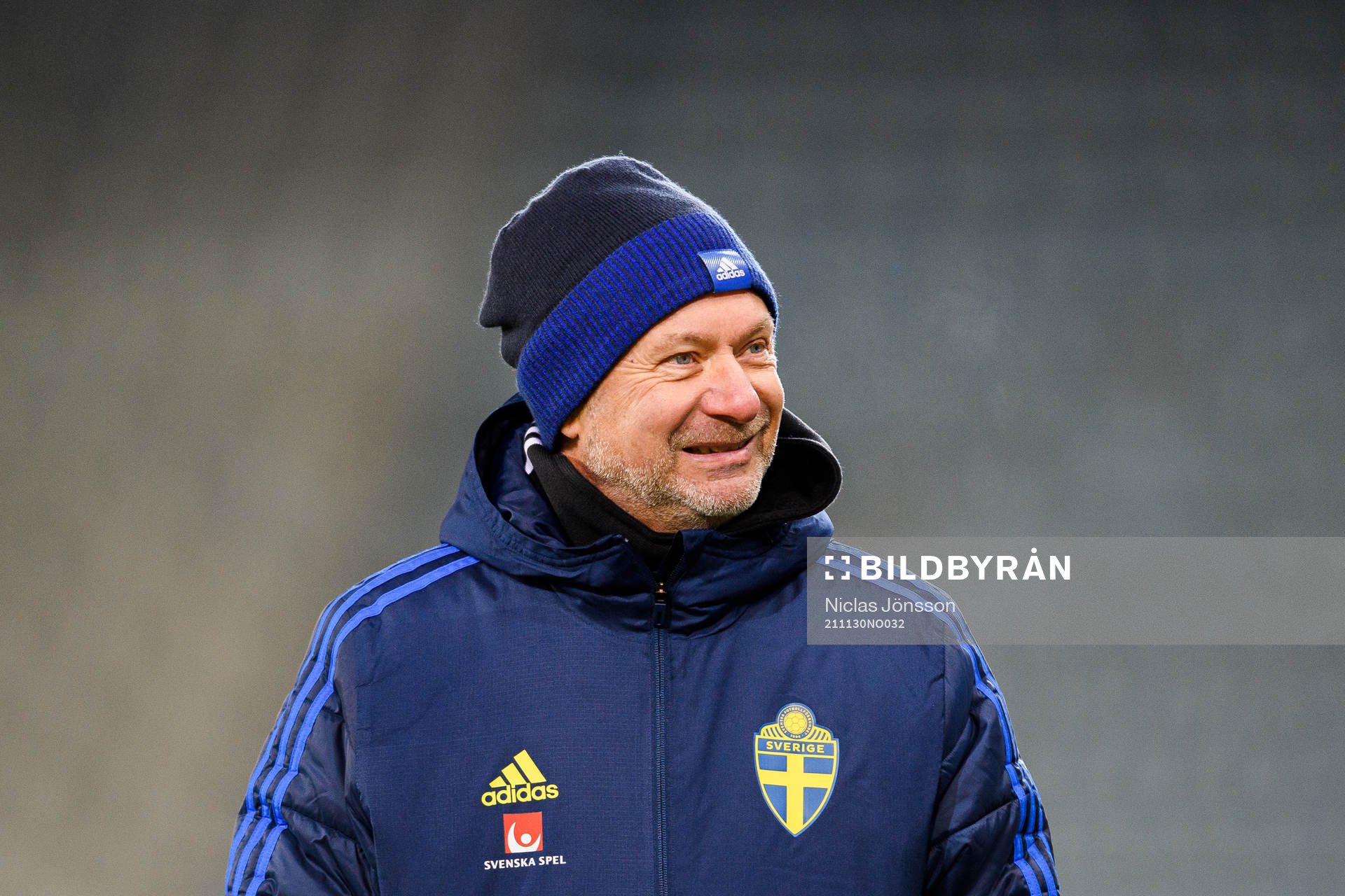 Peter Gerhardsson, head coach of Sweden celebrates