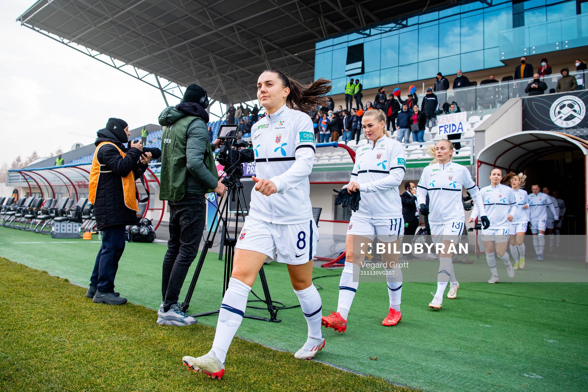 Vilde Bøe Risa of Norway enters the pitch