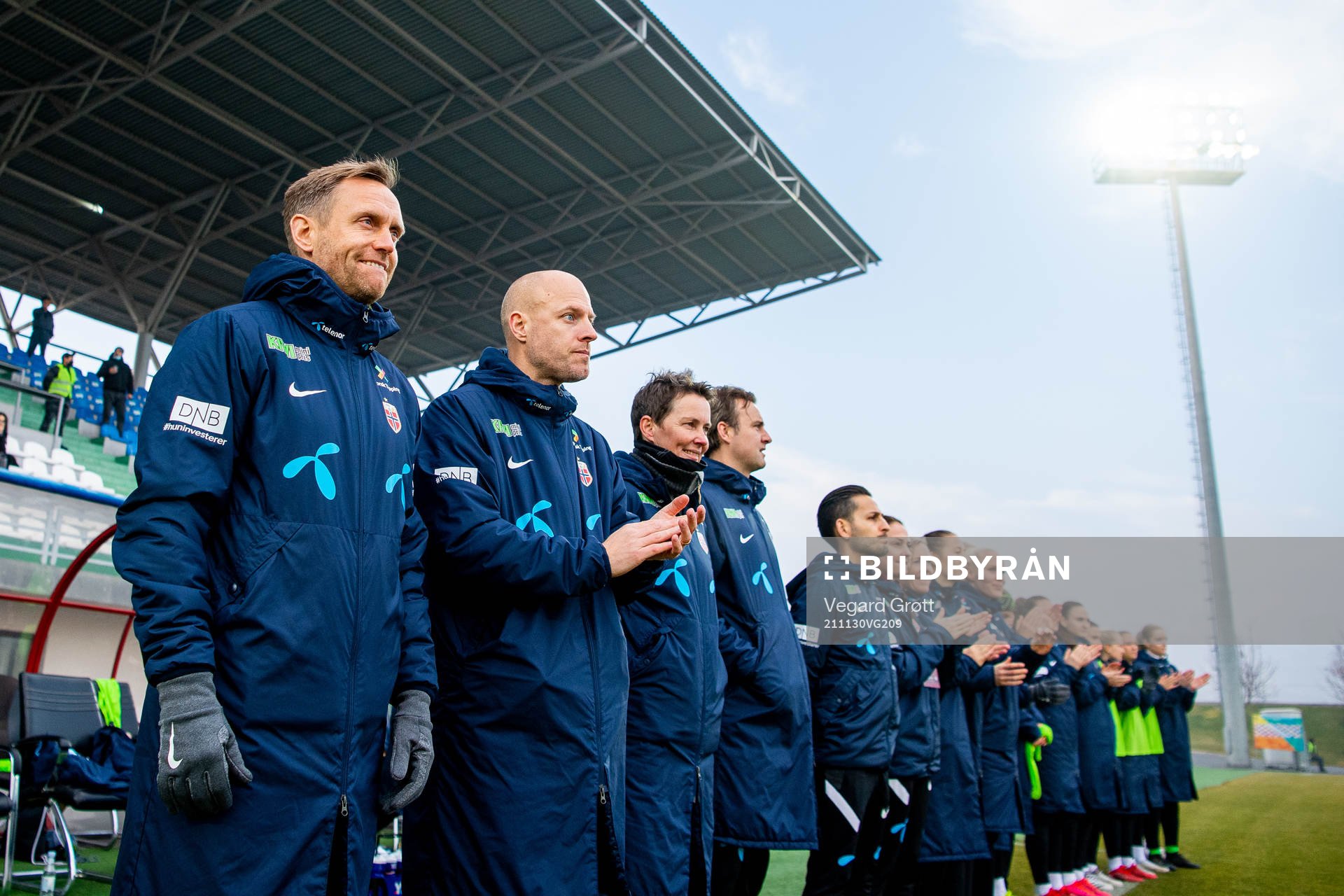 Martin Sjögren, head coach of Norway, Anders Jacobson,