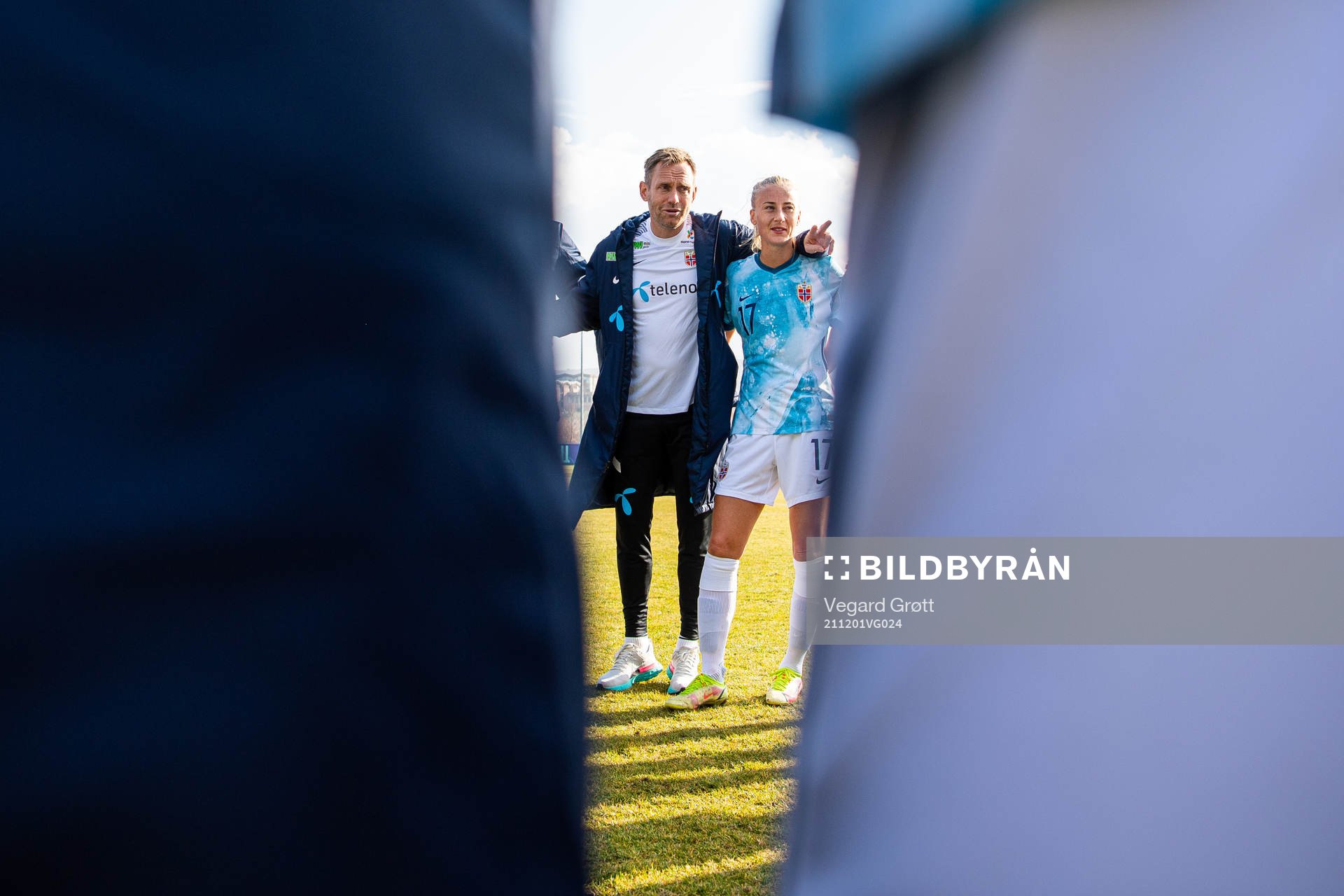 Martin Sjögren, head coach of Norway, and Anja Sønstevold