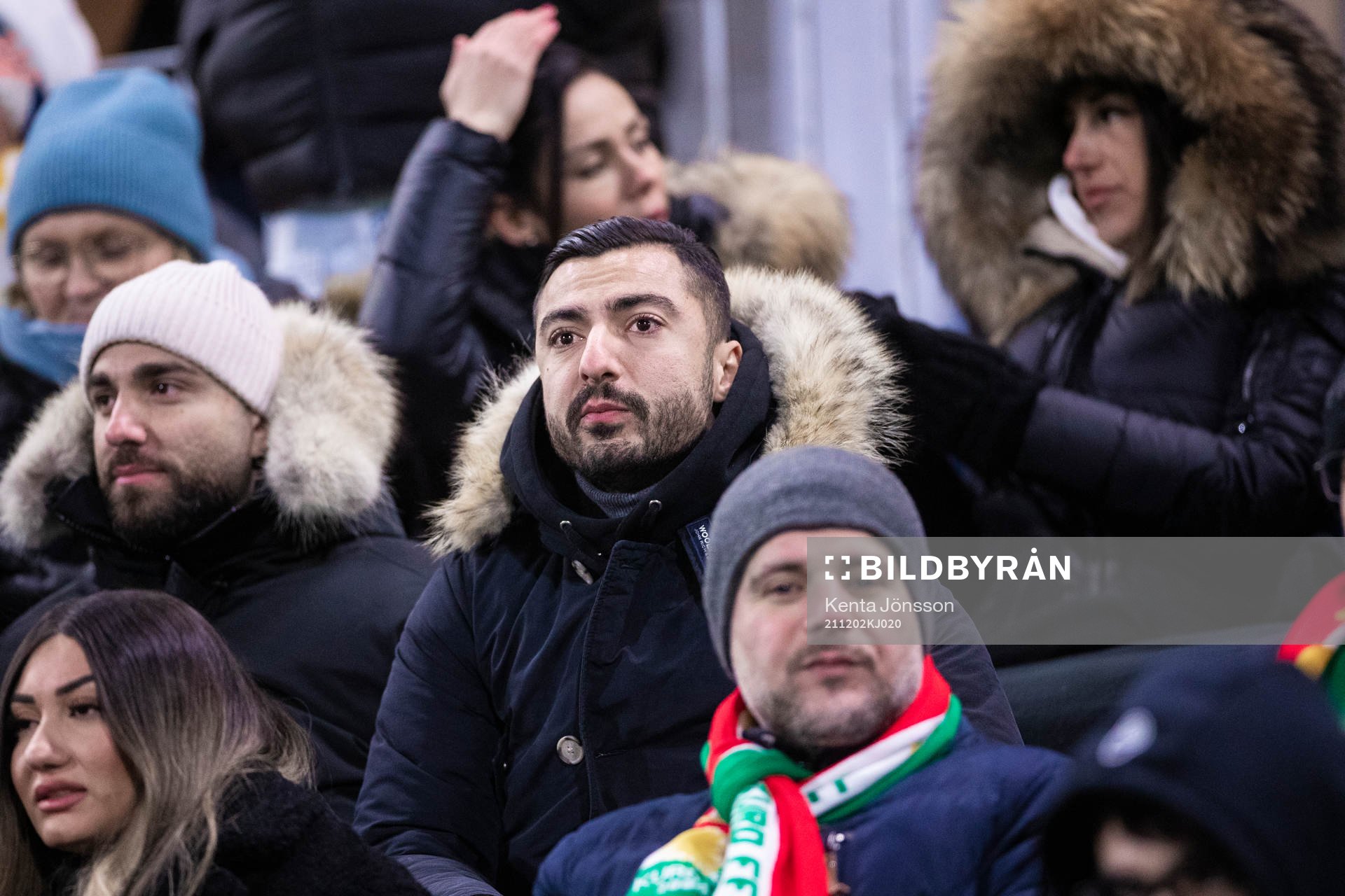 Jiloan Hamad på läktaren