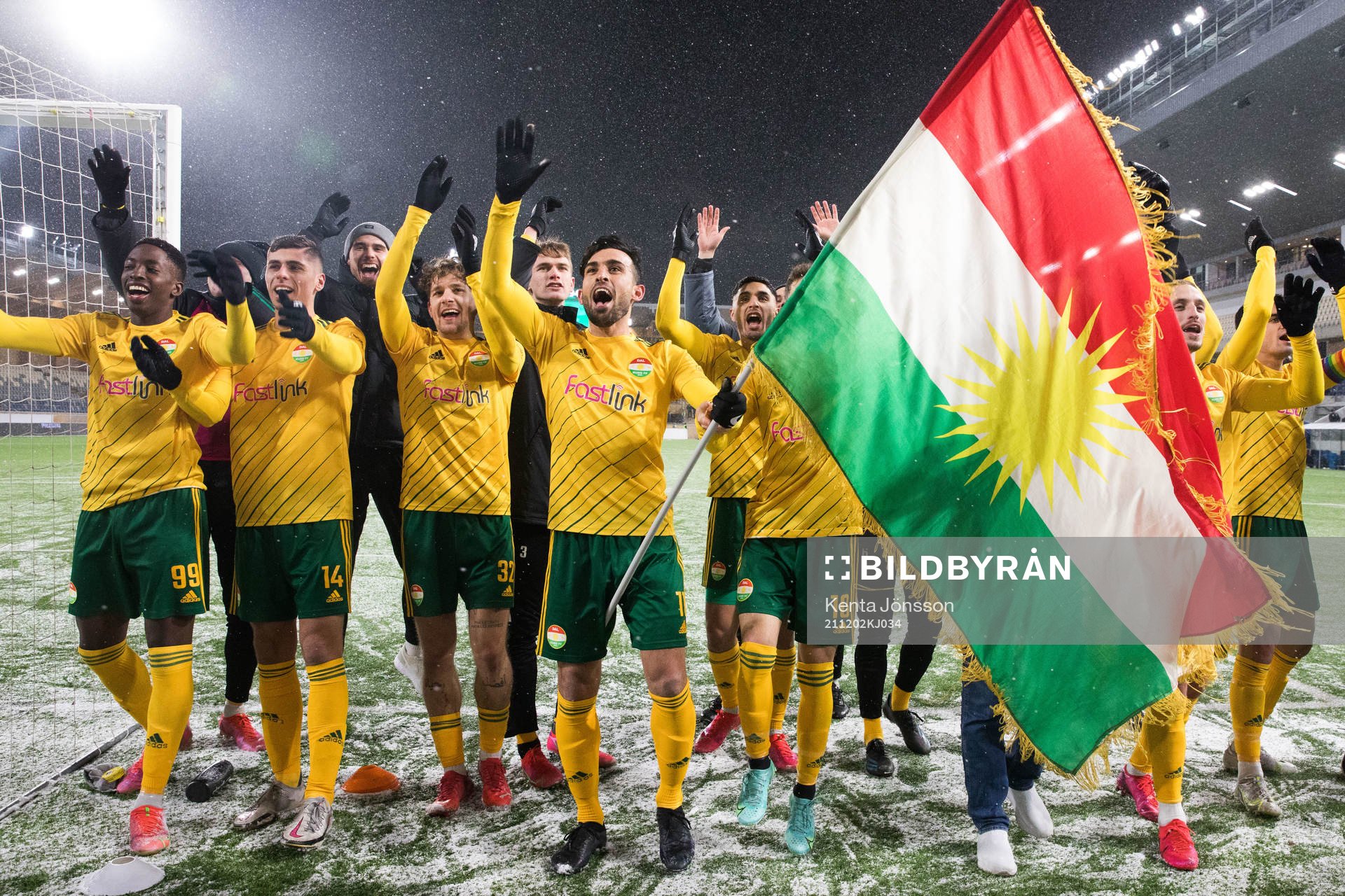 Dalkurds spelare jublar