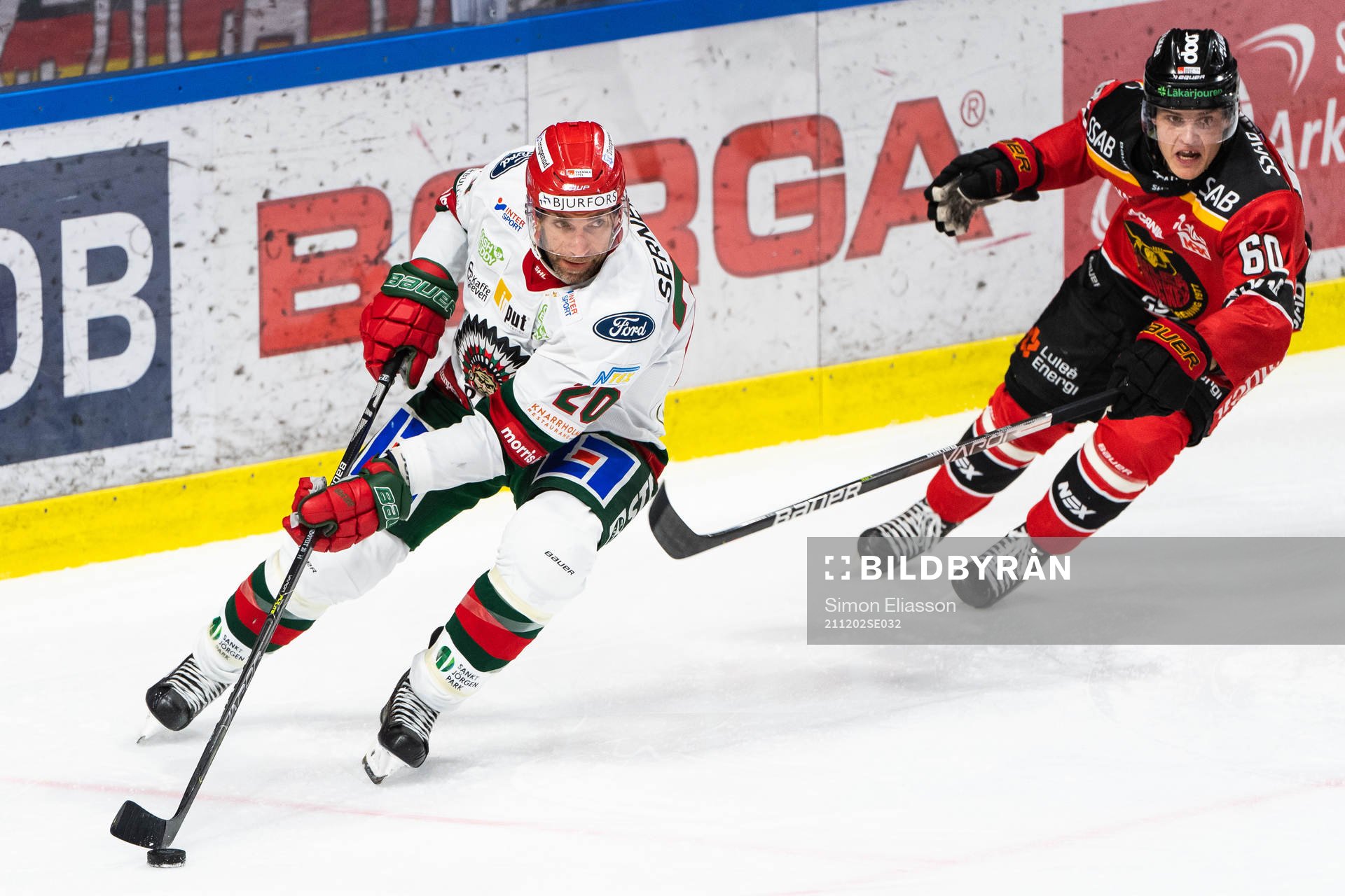 Frölundas Joel Lundqvist och Luleås Julius Honka