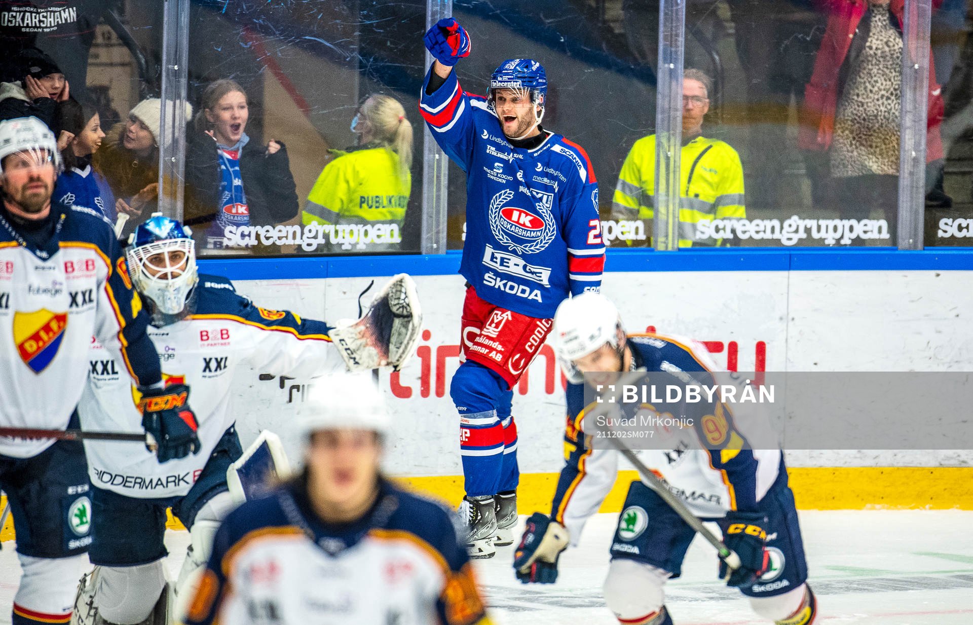 Oskarshamns Kim Rosdahl jublar