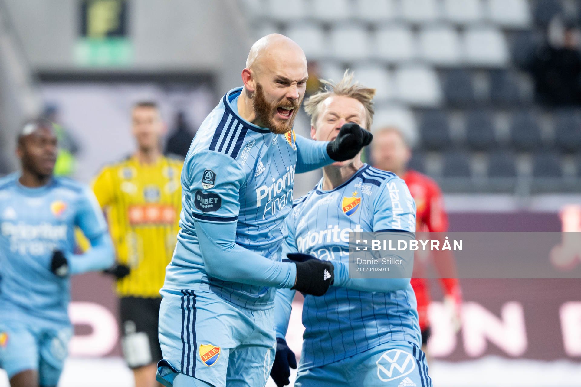 Djurgårdens Magnus Eriksson jublar